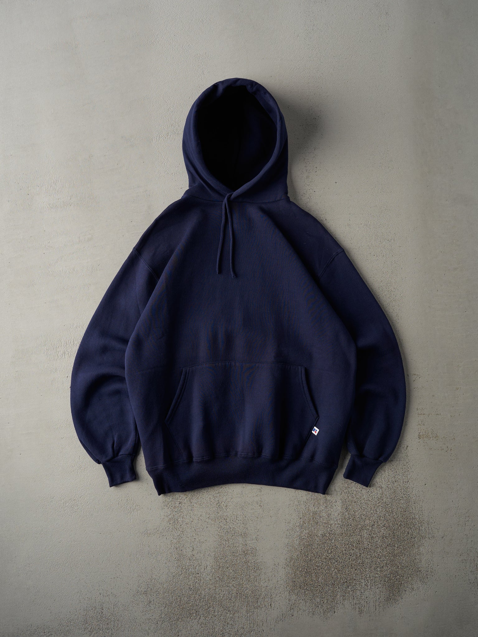 Vintage 90s Navy Russell Athletics Blank Hoodie (L)