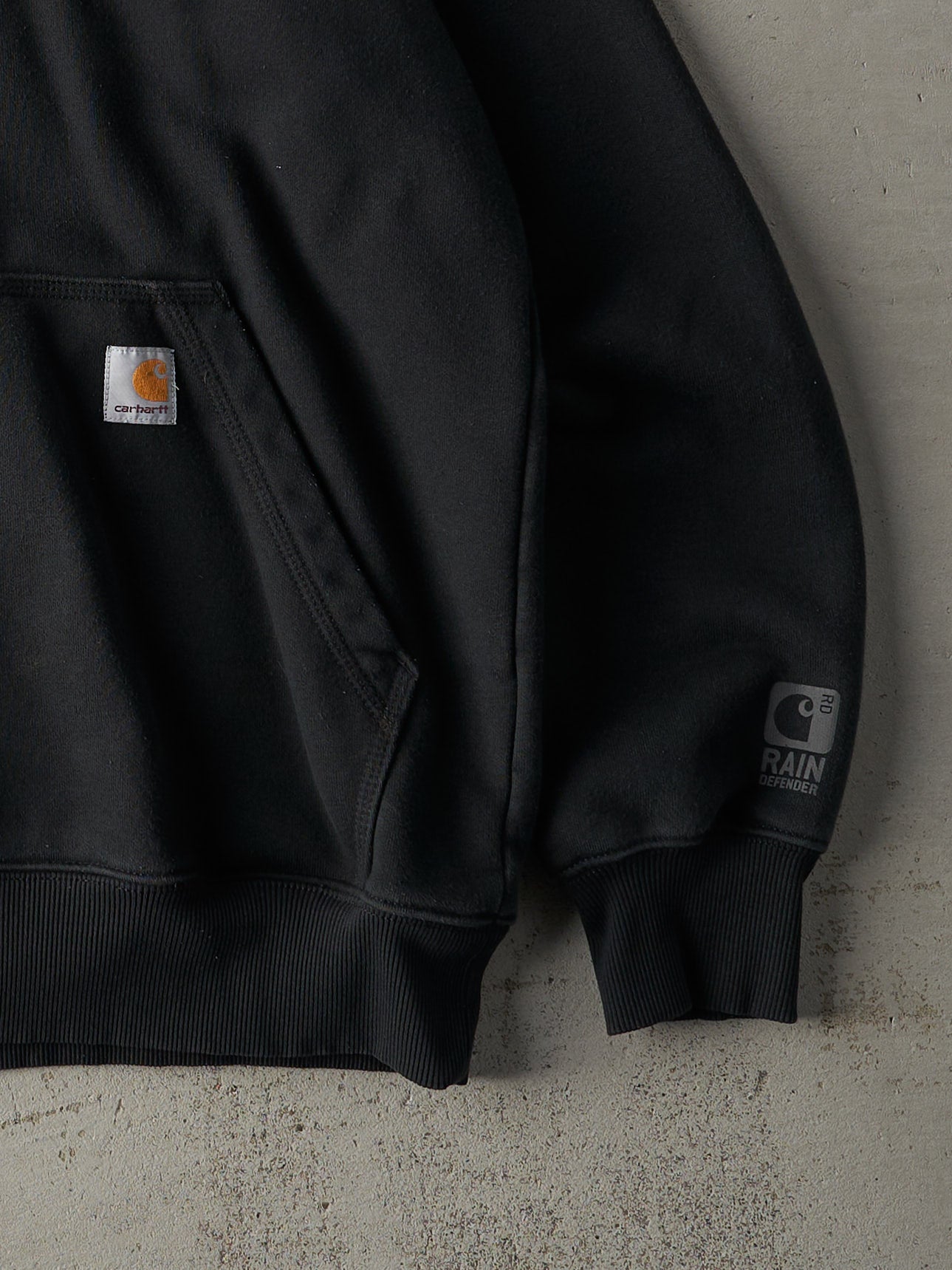 Vintage Y2K Black Carhartt Original Fit Hoodie (M/L)