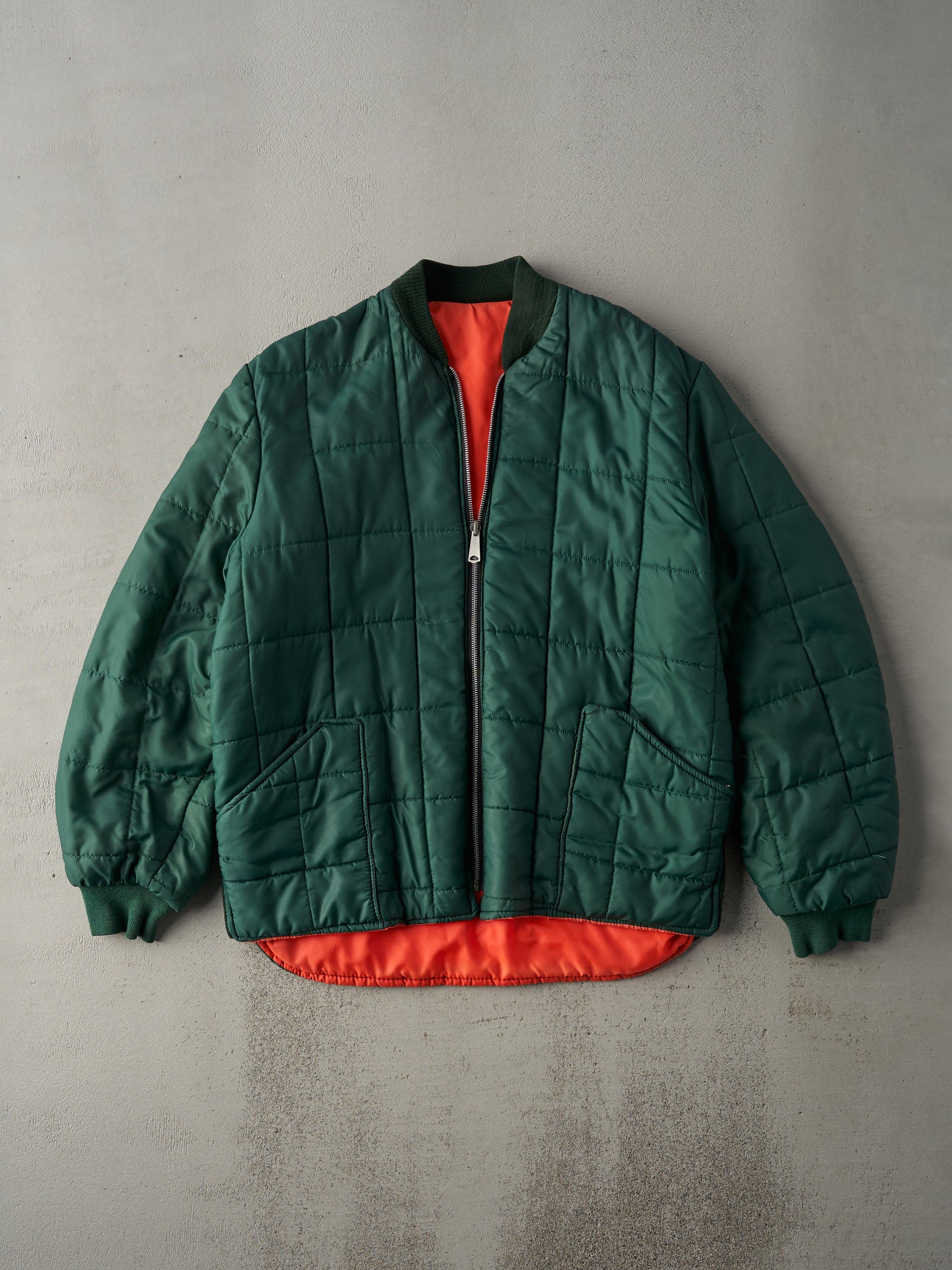 Vintage 80s Forest Green Reversible Jacket (L)