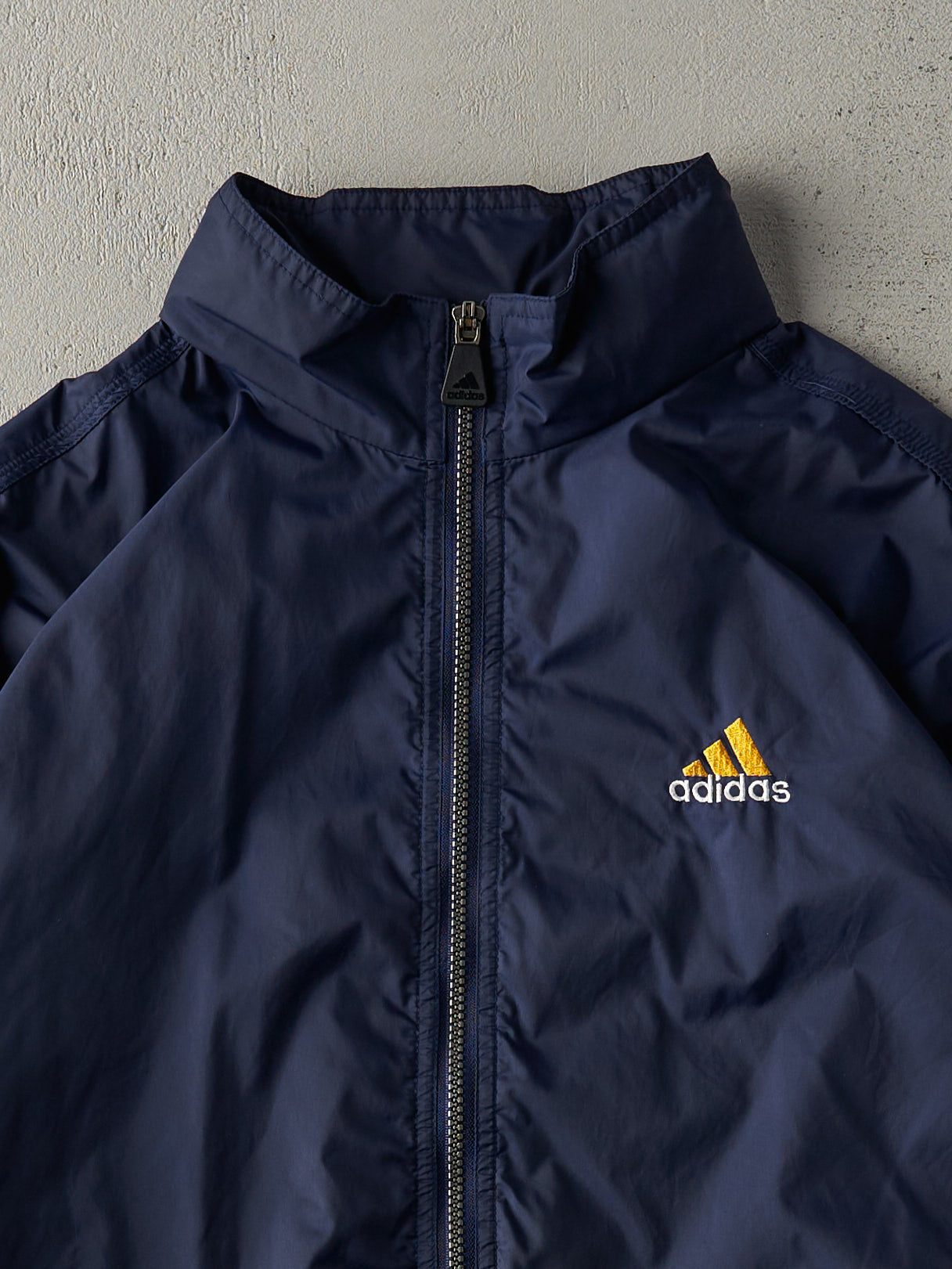 Vintage 90s Navy Striped Adidas Track Jacket (S/M)