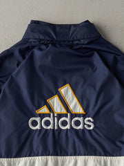 Vintage 90s Navy Striped Adidas Track Jacket (S/M)