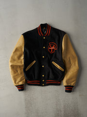 Vintage 70s Black and Yellow Suburban Varsity Jacket (M/L)