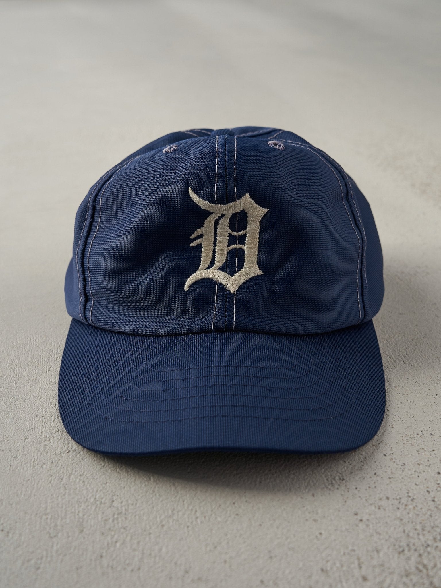 Vintage 80s Navy Blue Detroit Tigers MLB Snapback Hat