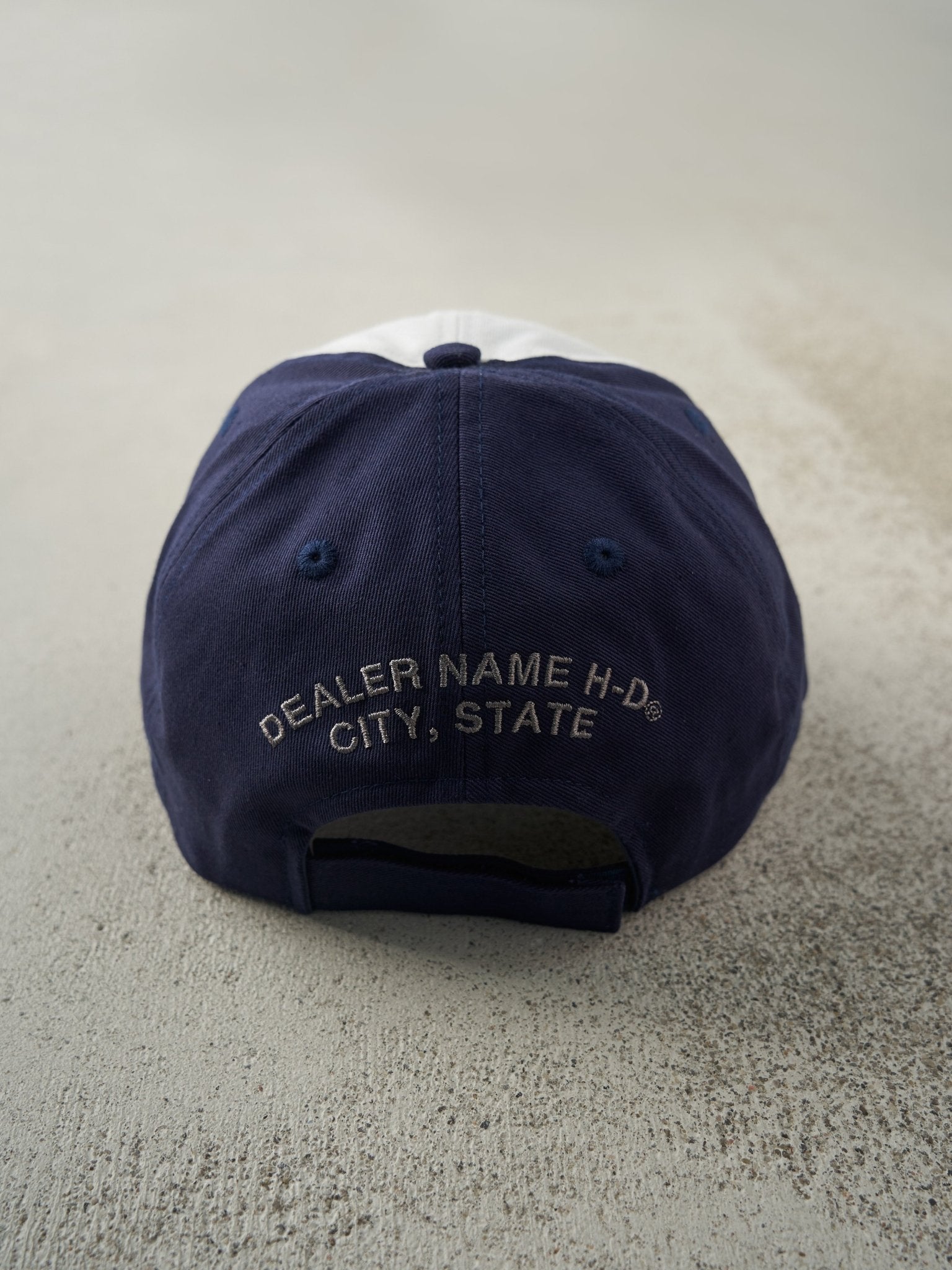 Vintage Y2K Navy Blue Harley Davidson Snapback Hat