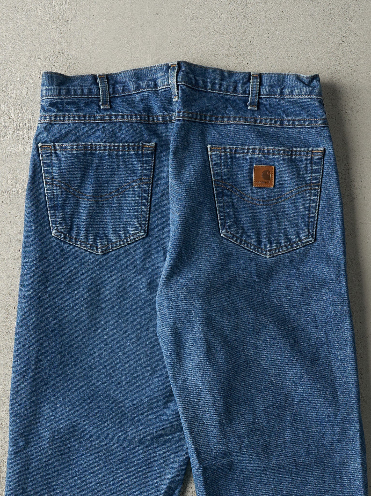 Vintage Y2K Mid Wash Carhartt Blanket Lined Jeans (35.5x30)