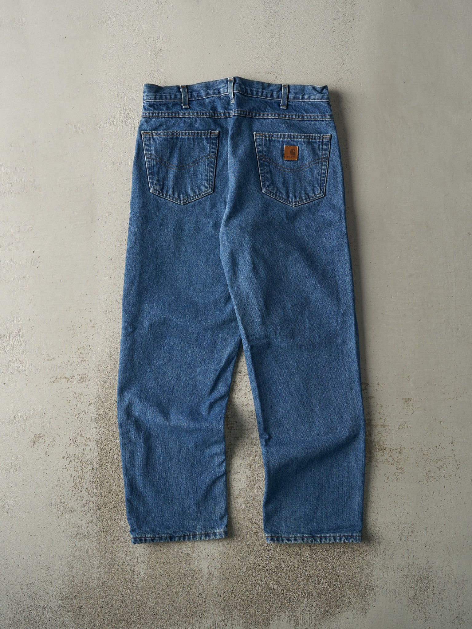 Vintage Y2K Mid Wash Carhartt Blanket Lined Jeans (35.5x30)