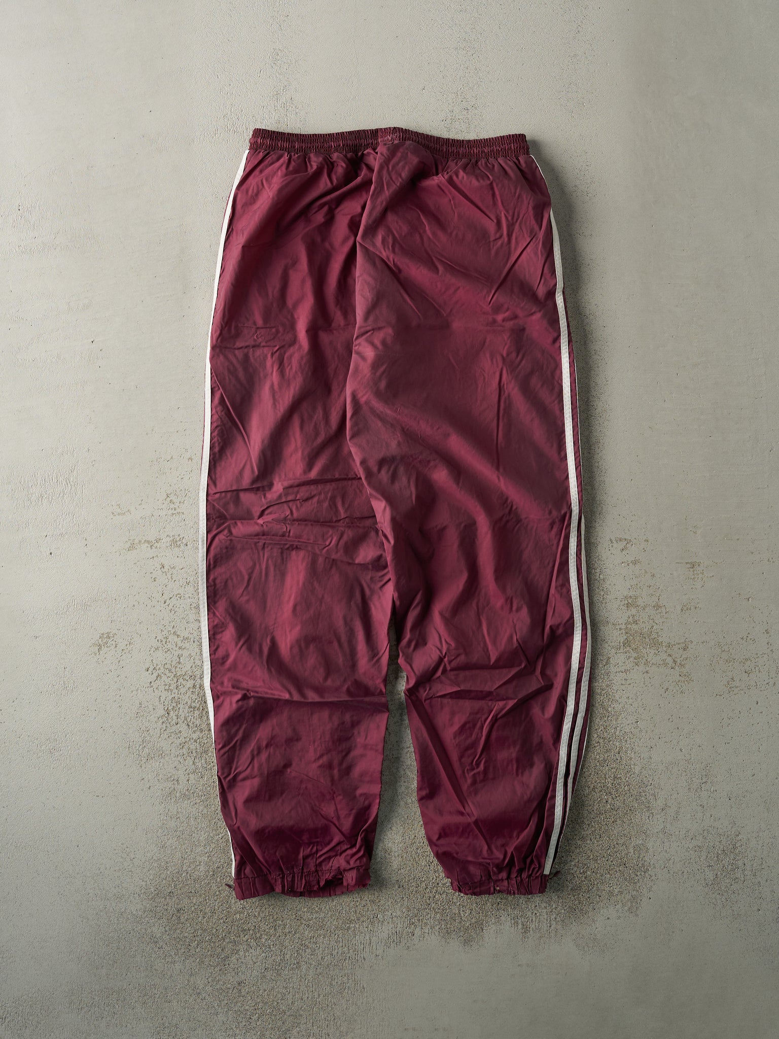 Vintage 90s Burgundy Adidas Track Pants (33x31)