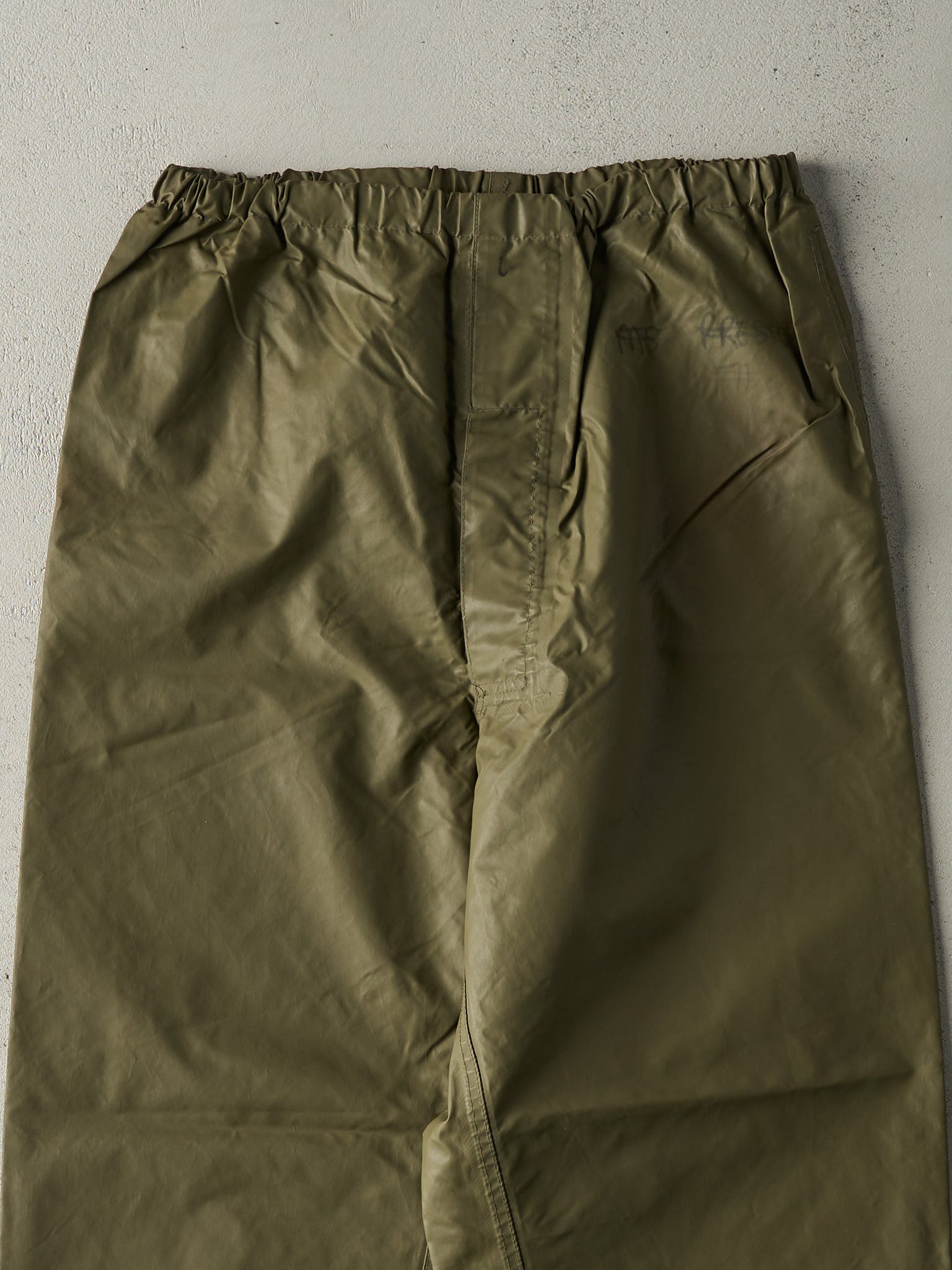 Vintage 90s Olive Green Army Rain Pants (31x29)