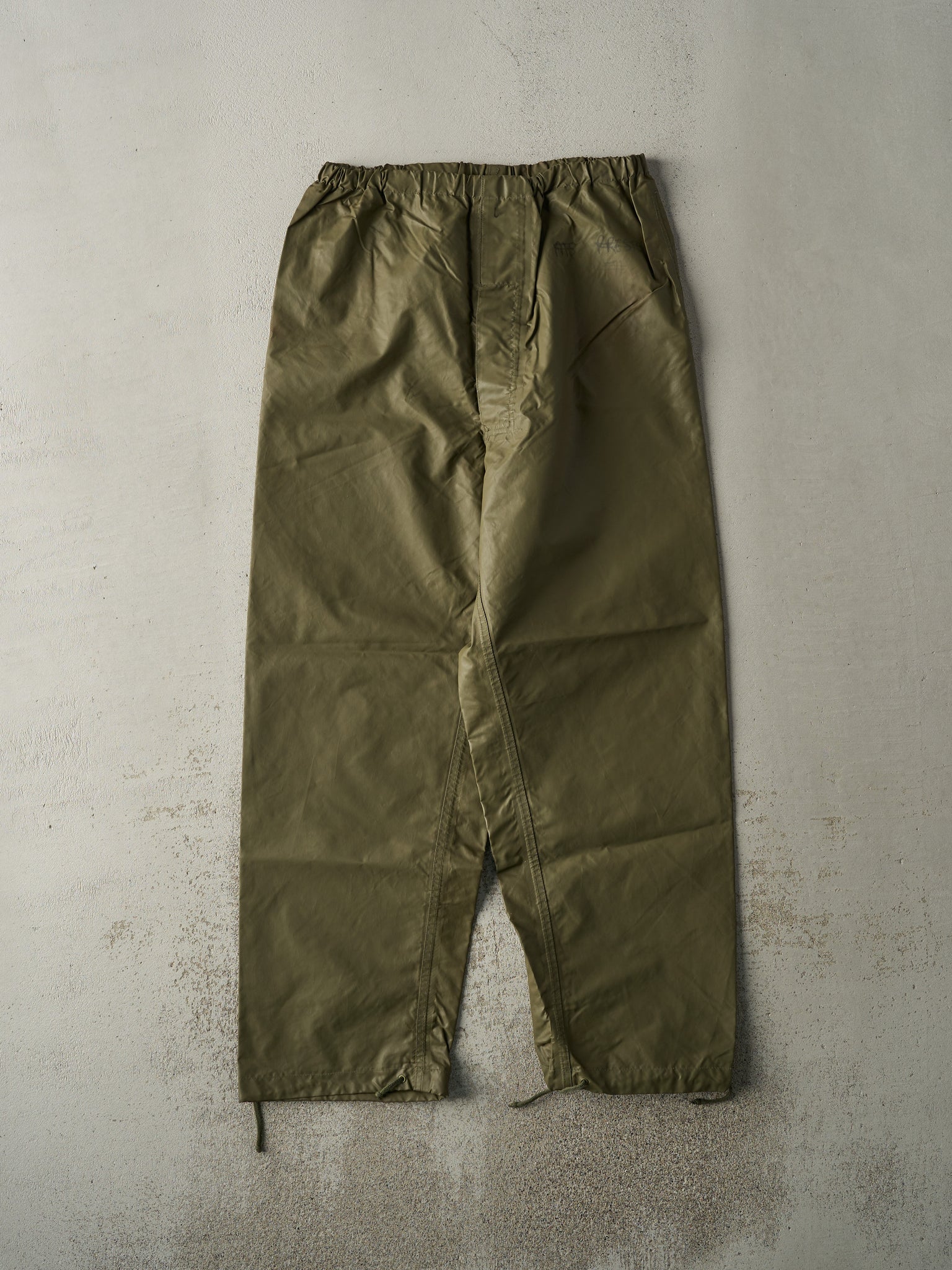 Vintage 90s Olive Green Army Rain Pants (31x29)