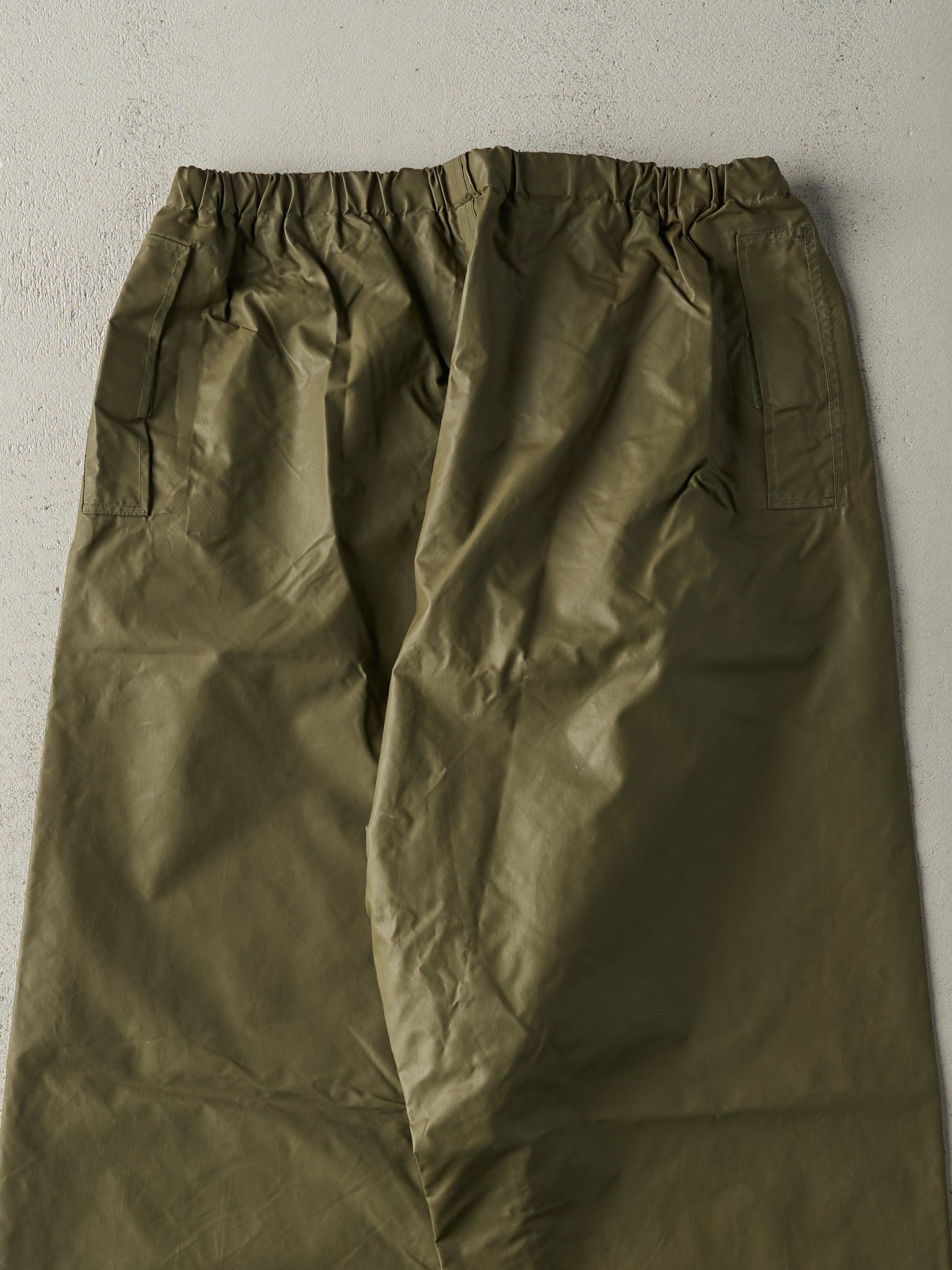 Vintage 90s Olive Green Army Rain Pants (31x29)