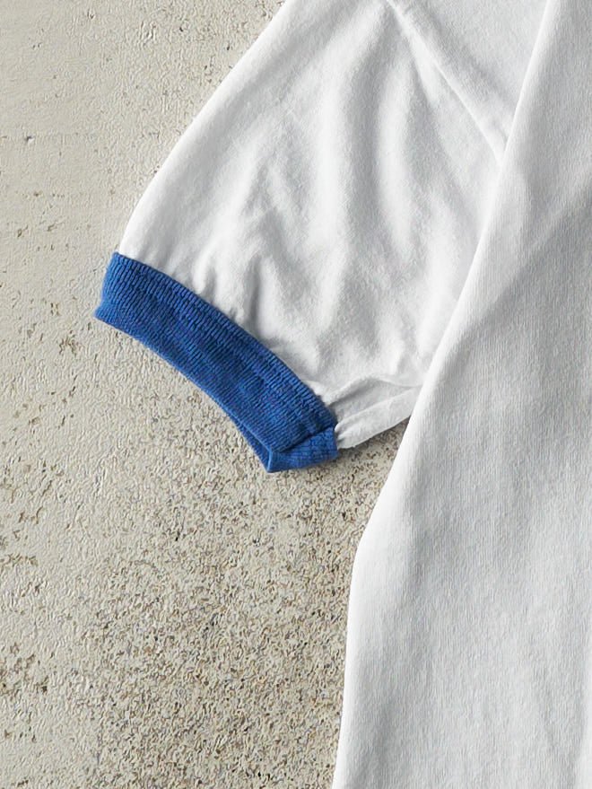 Vintage Y2K White & Blue Chicago Cubs Ringer Tee (XS/S)