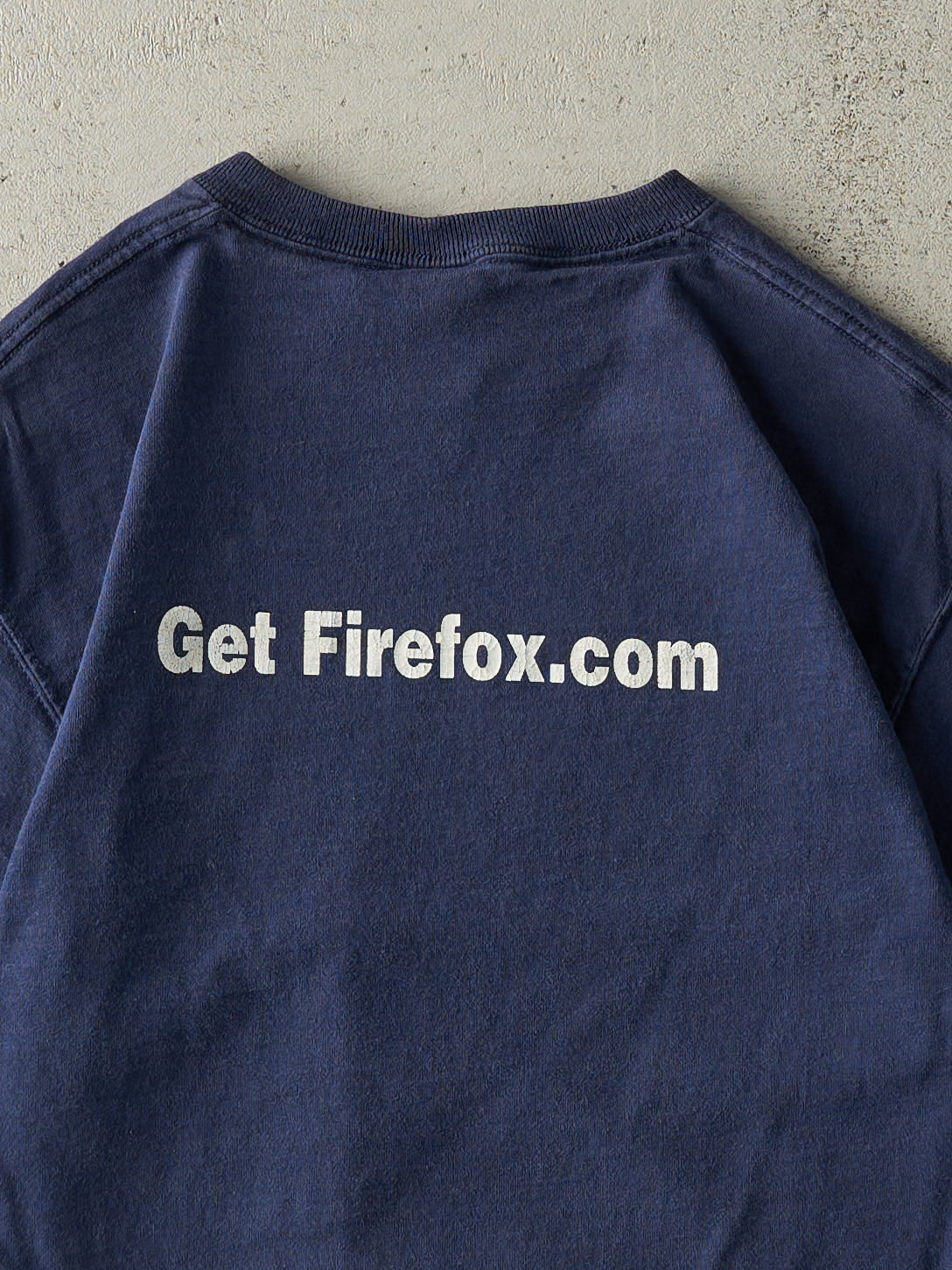 Vintage Y2K Navy Blue Mozilla Firefox Tee (S)