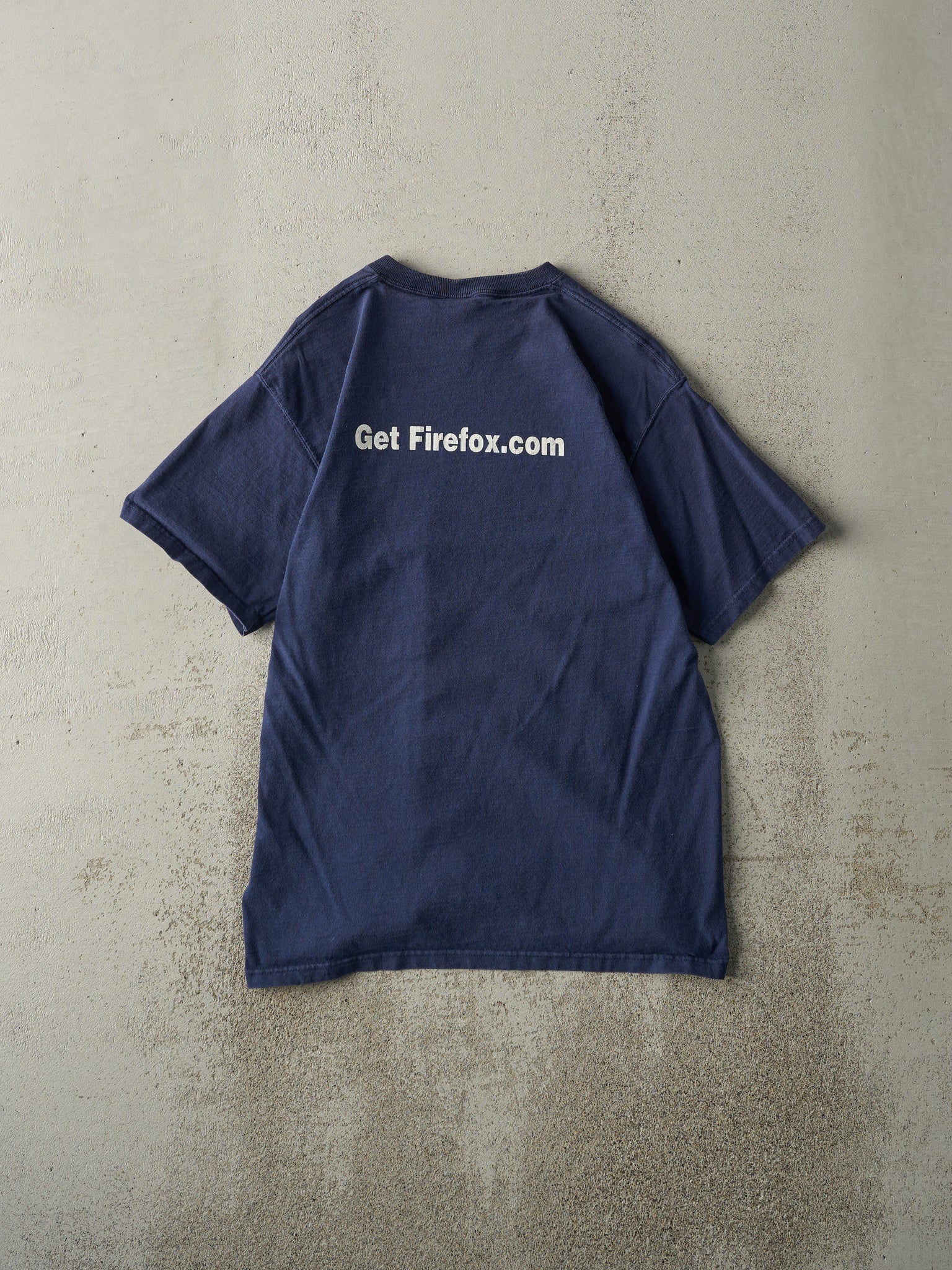 Vintage Y2K Navy Blue Mozilla Firefox Tee (S)