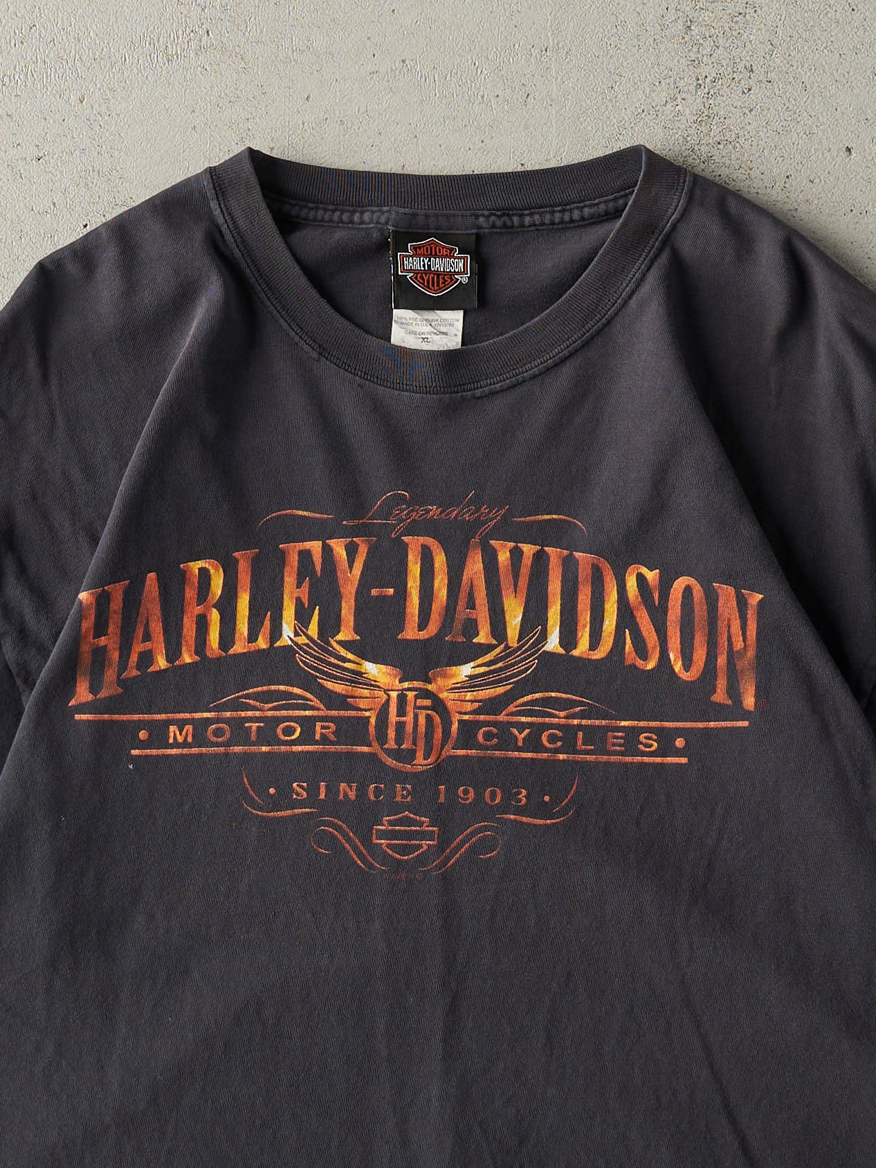 Vintage 08' Faded Black Stroudsburg PA Harley Davidson Tee (L)