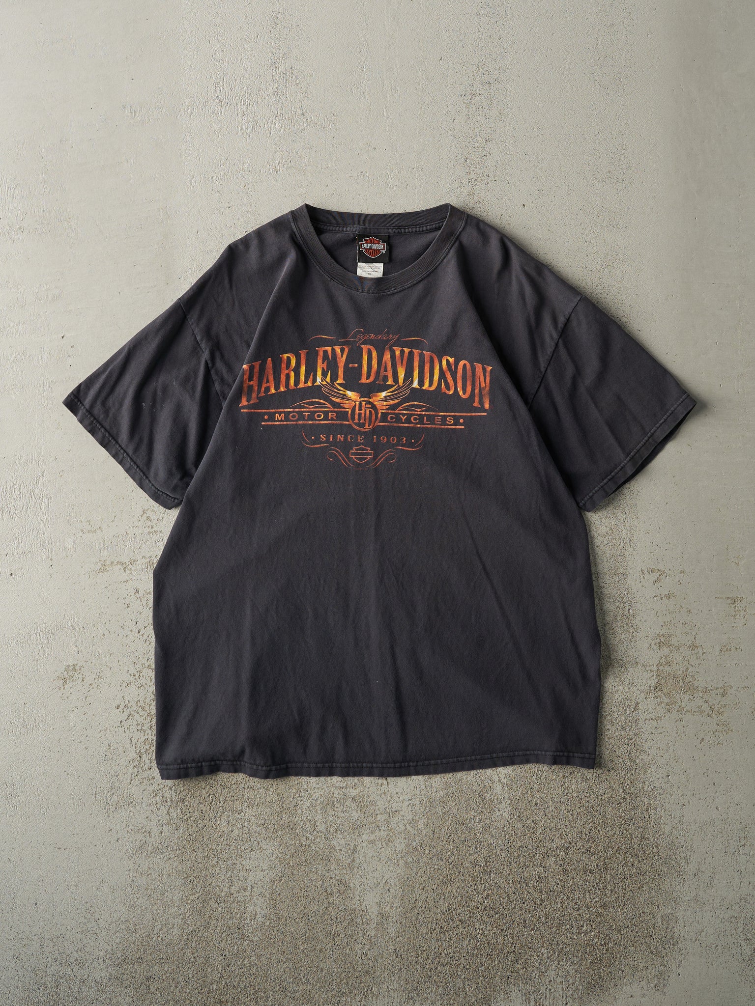 Vintage 08' Faded Black Stroudsburg PA Harley Davidson Tee (L)