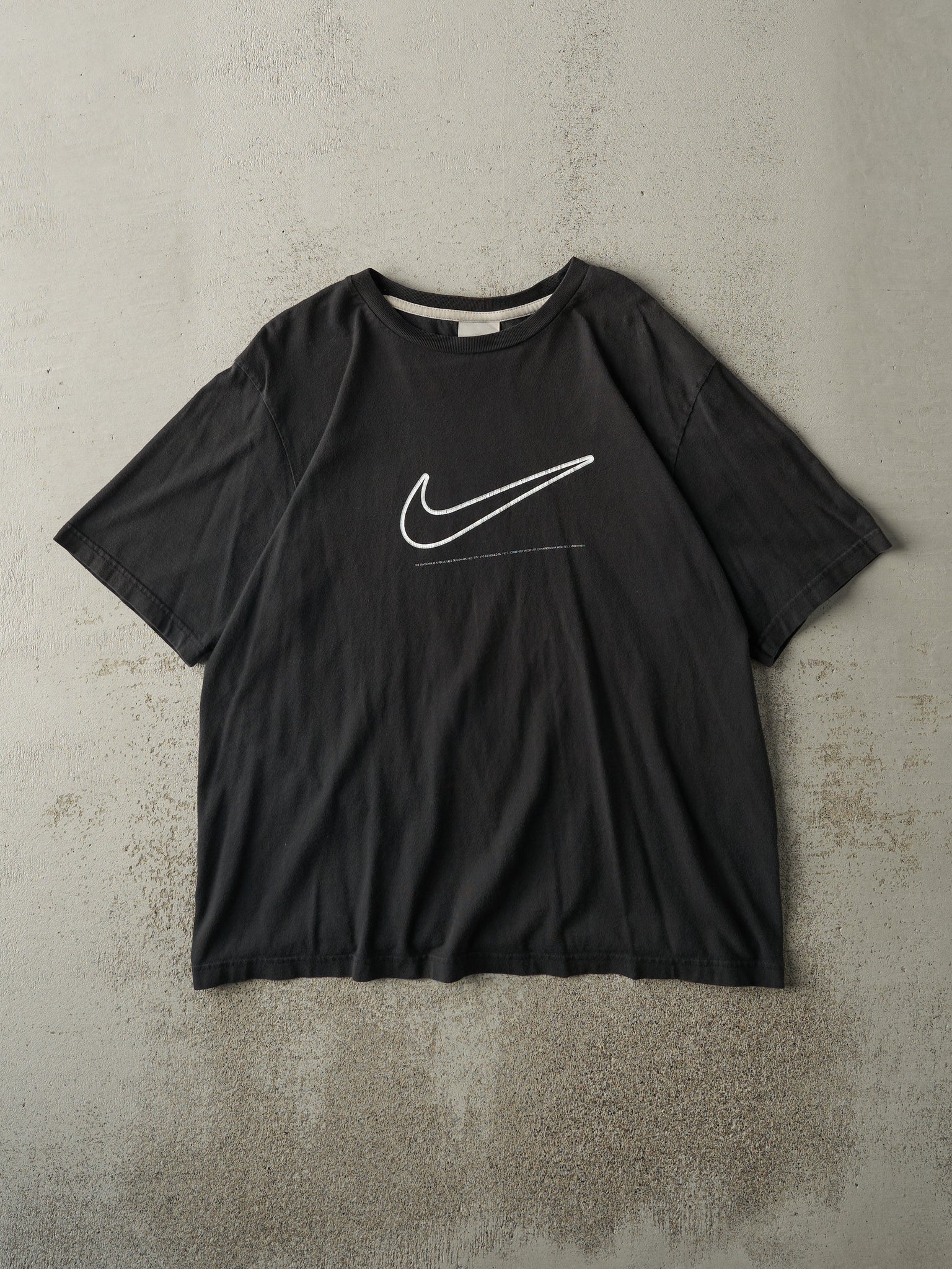 Vintage Y2K Black Nike Swoosh Tee (L)