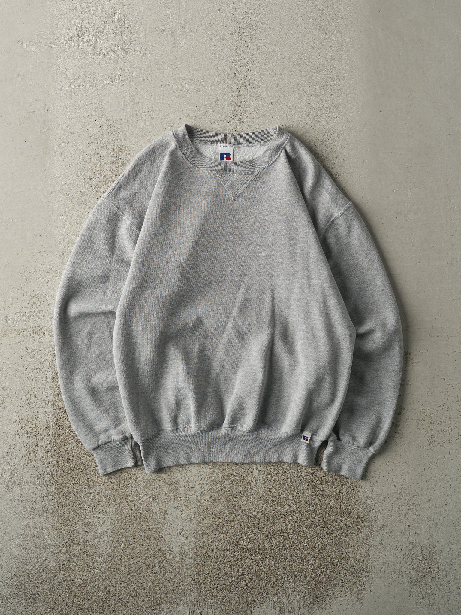 Vintage 90s Grey Blank Russell Athletic Crewneck (M)