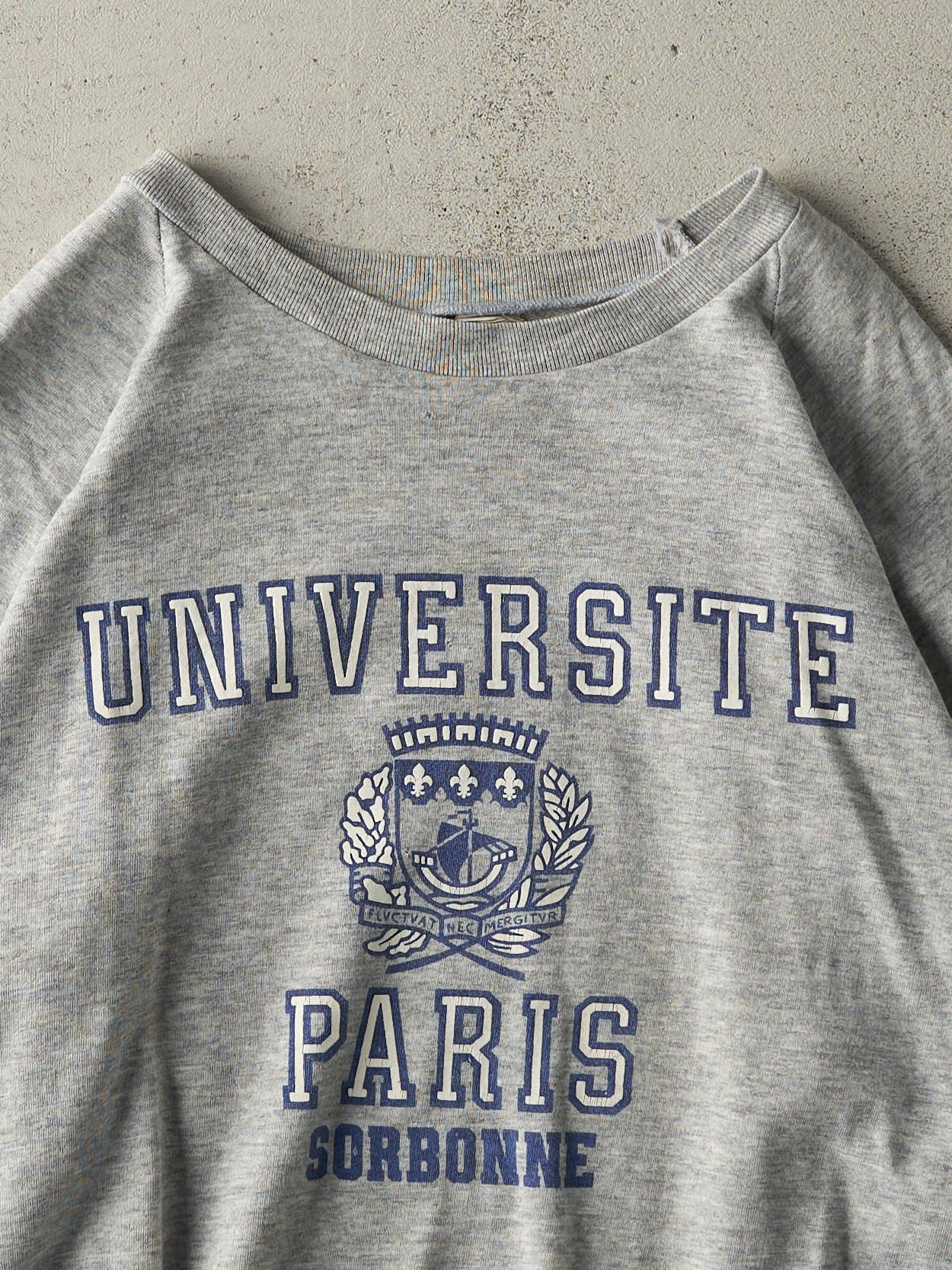 Vintage 80s Grey University of Paris Crewneck (L)