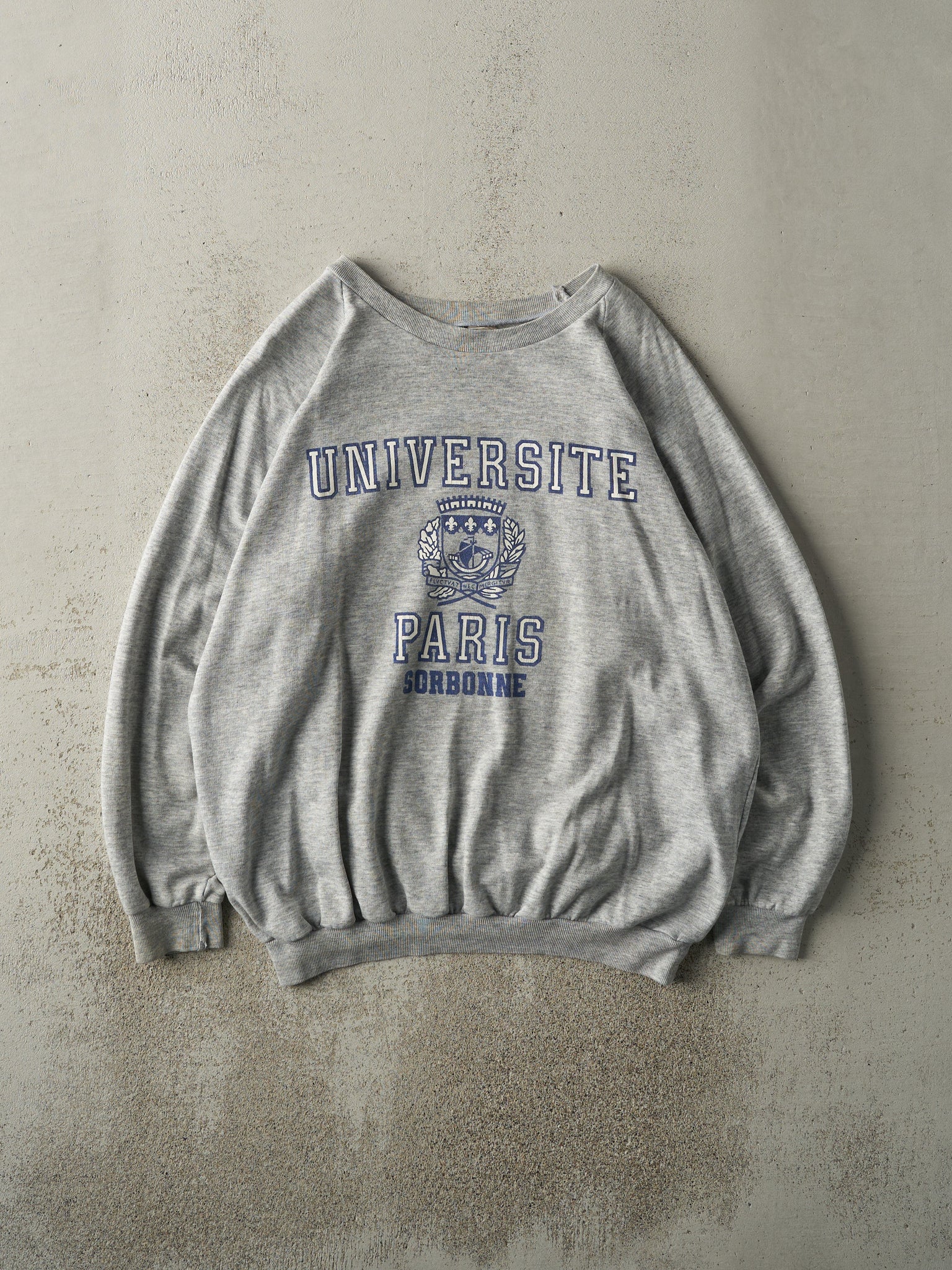 Vintage 80s Grey University of Paris Crewneck (L)