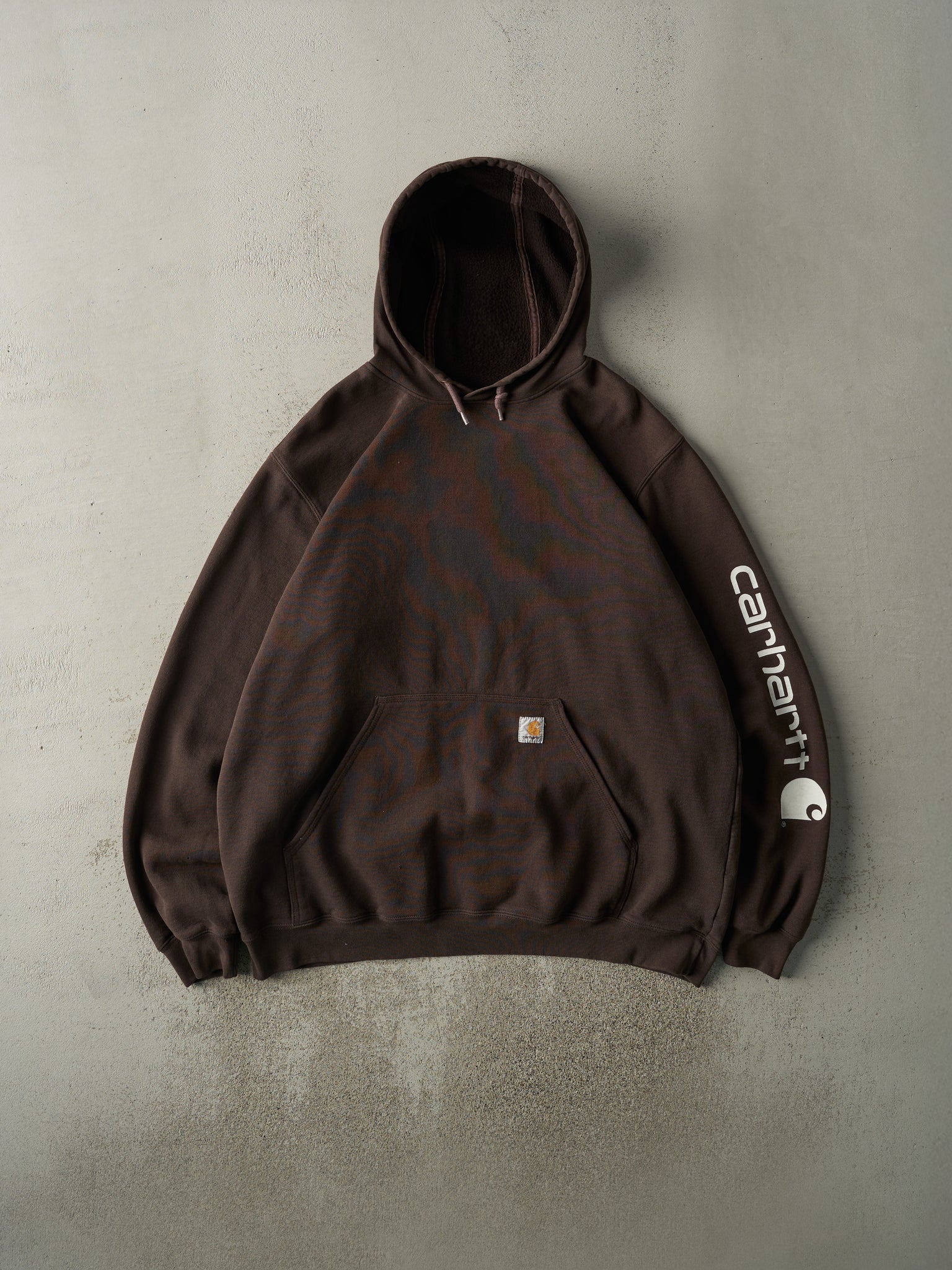 Vintage Y2K Dark Brown Carhartt Hoodie (XL)