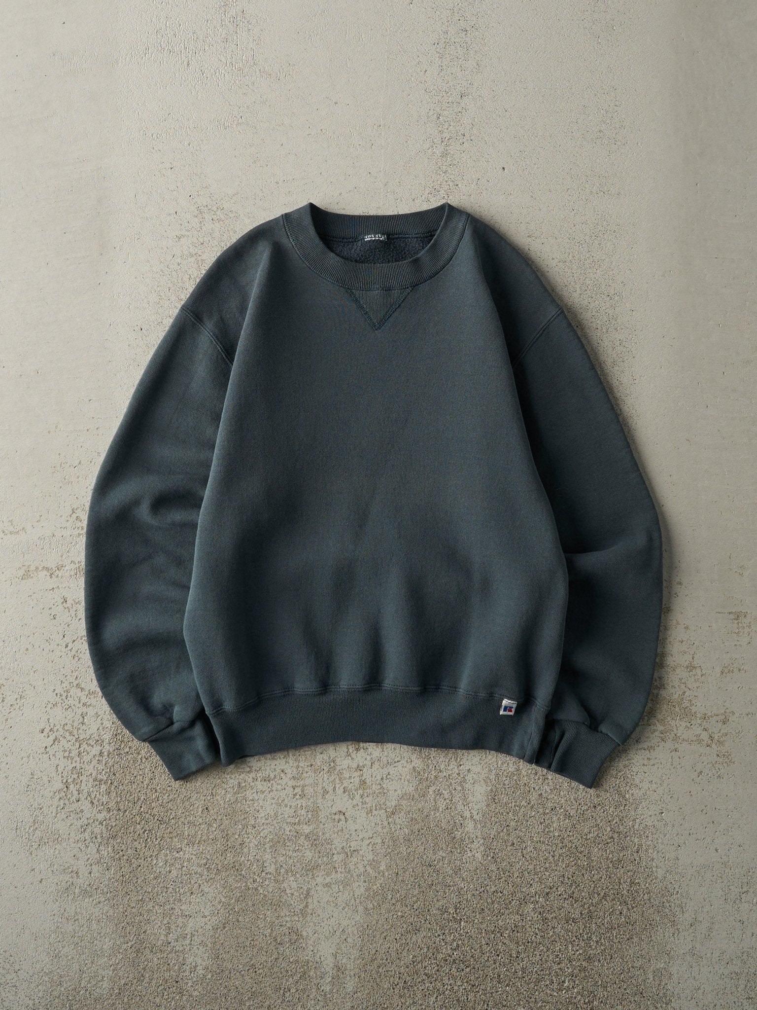 Vintage 90s Green Blank Russell Athletic Crewneck (S)