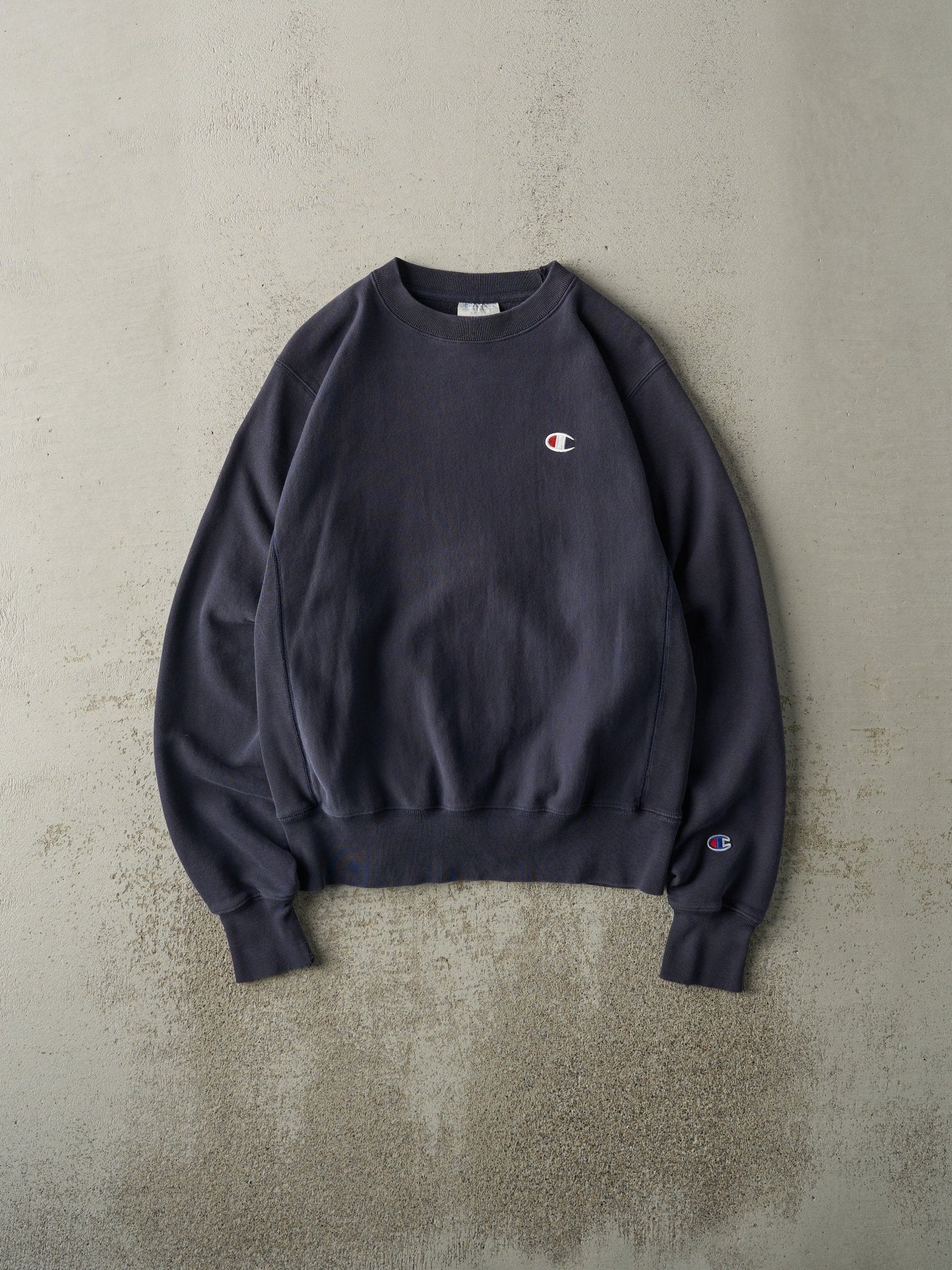 Vintage Y2K Navy Blue Champion Reverse Weave Crewneck (S/M)