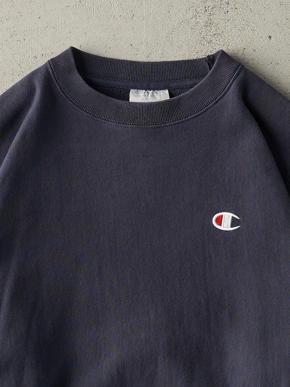 Vintage Y2K Navy Blue Champion Reverse Weave Crewneck (S/M)