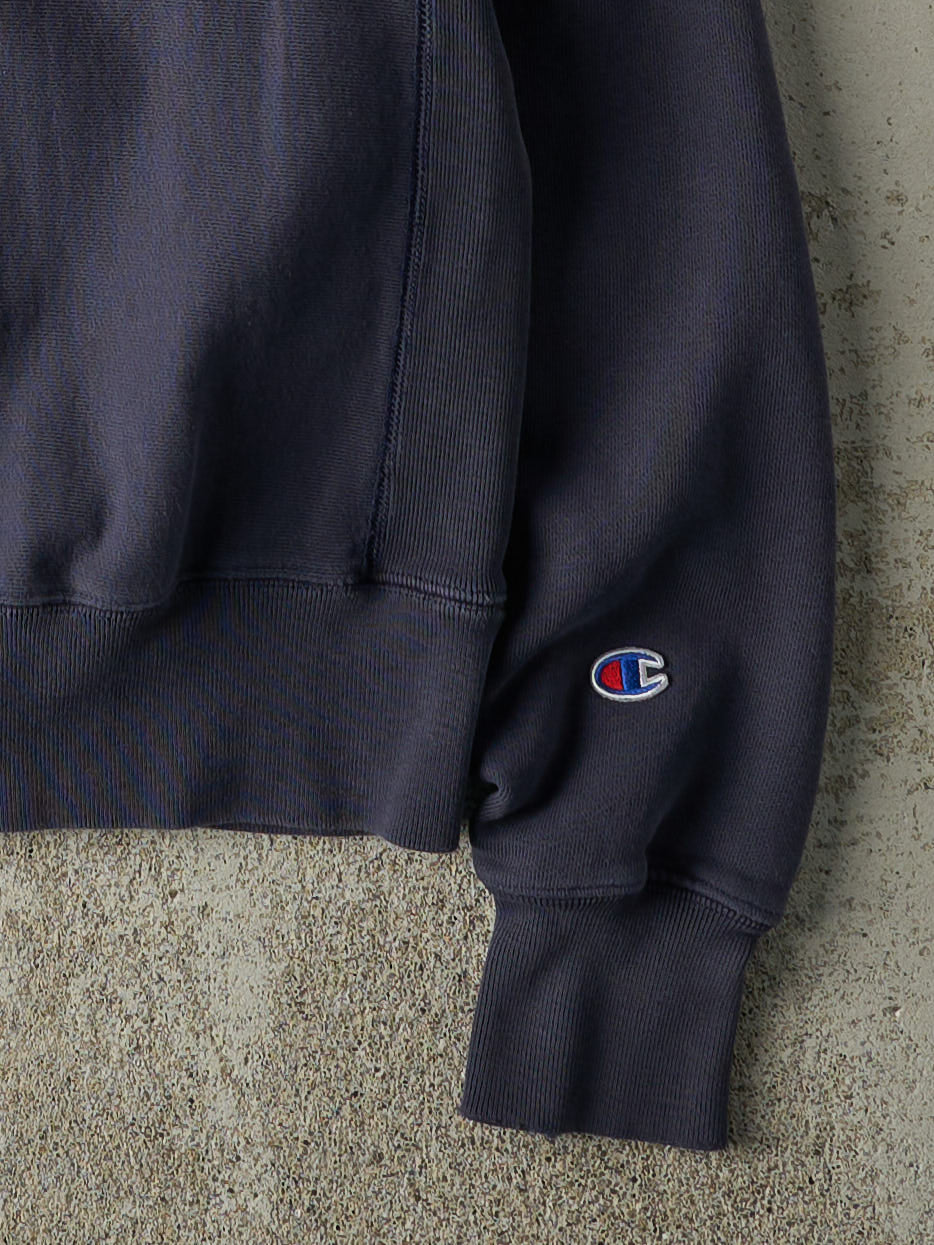 Vintage Y2K Navy Blue Champion Reverse Weave Crewneck (S/M)