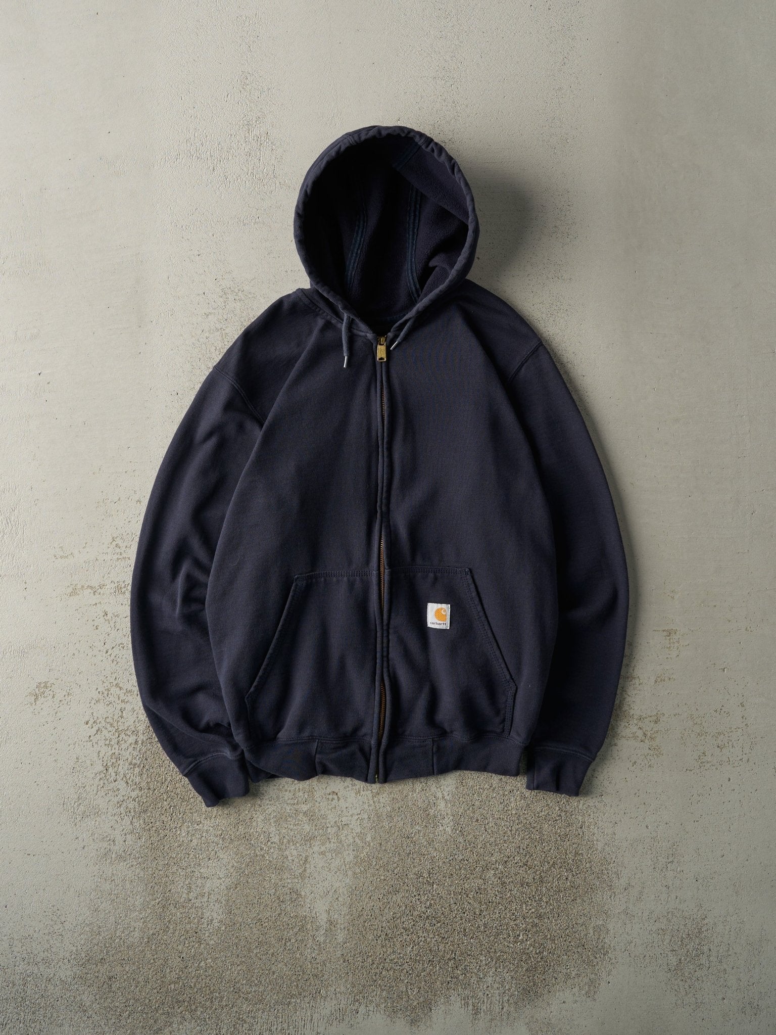 Vintage Y2K Navy Blue Carhartt Zip Up Hoodie (S/M)