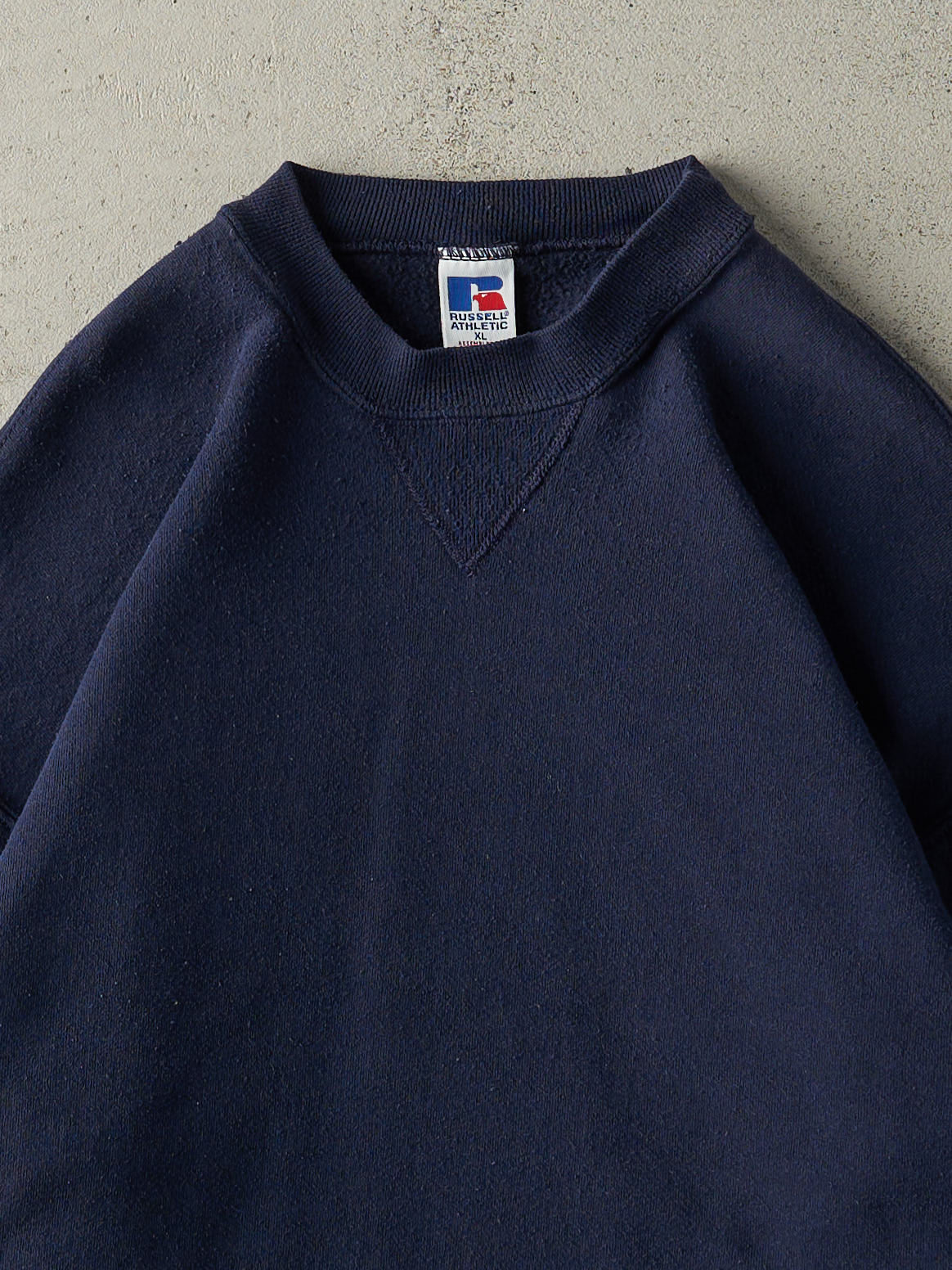 Vintage 90s Navy Blue Blank Russell Athletic Crewneck (L)