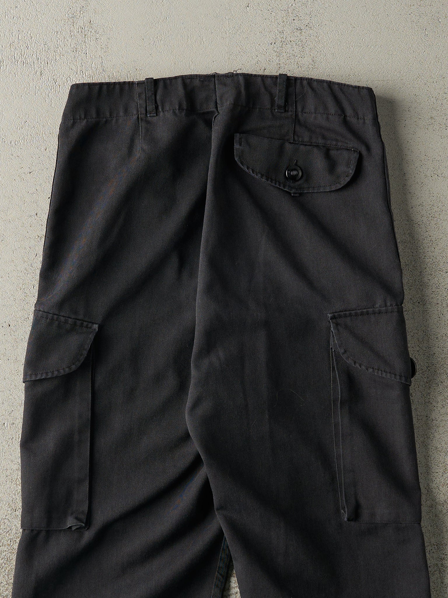 Vintage 90s Faded Black Military Cargo Pants (32x29.5)