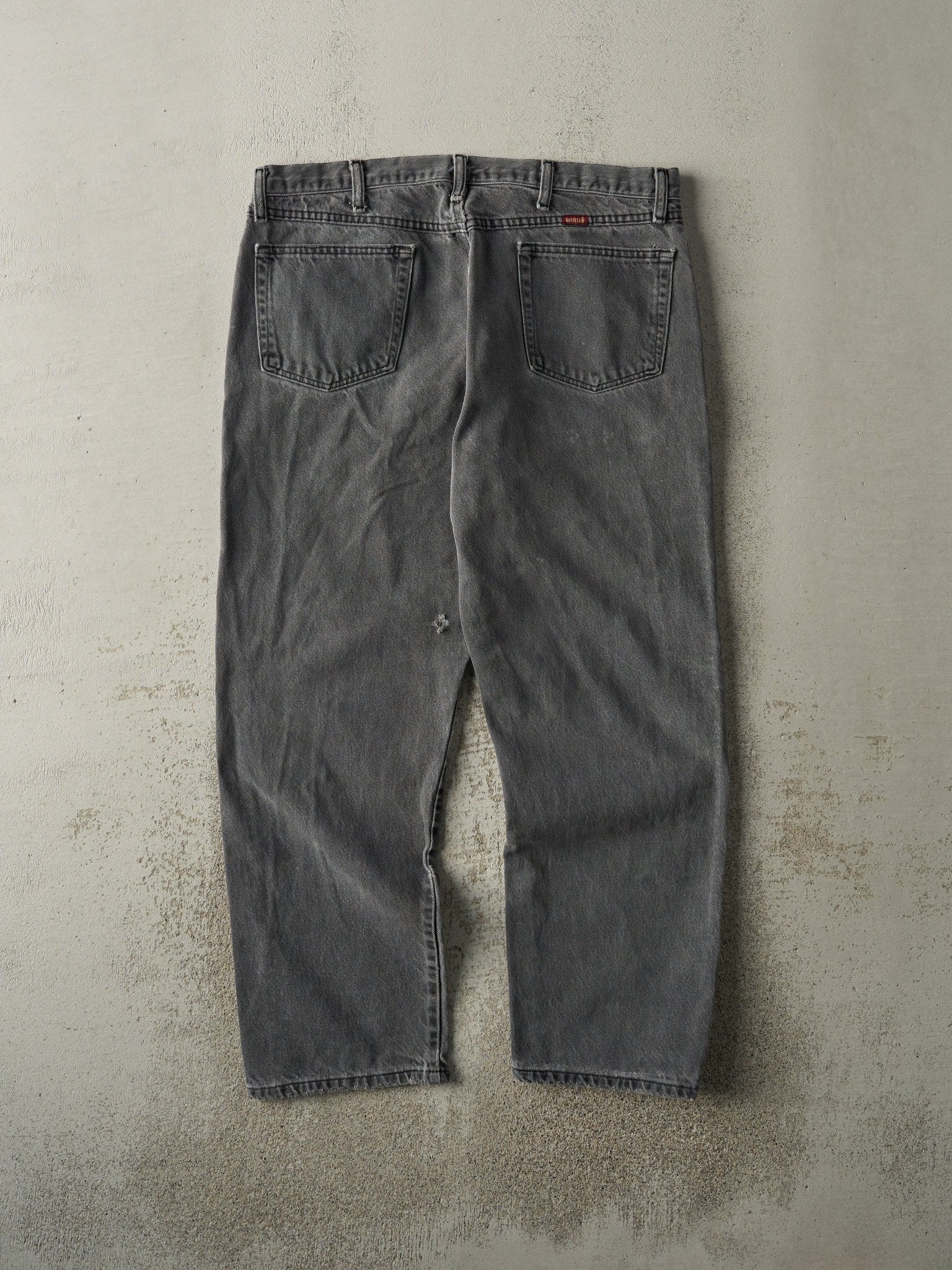 Vintage 90s Grey Rustler Denim Pants (37x28.5)