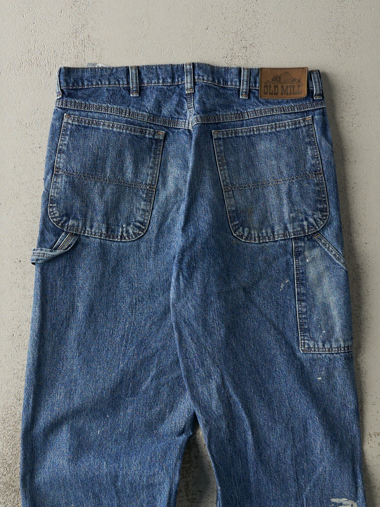 Vintage 90s Mid Wash Old Mill Carpenter Jeans (34x32)