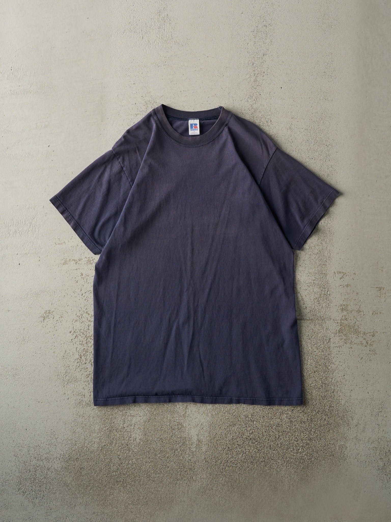 Vintage 90s Navy Blue Blank Russell Athletic Tee (M)