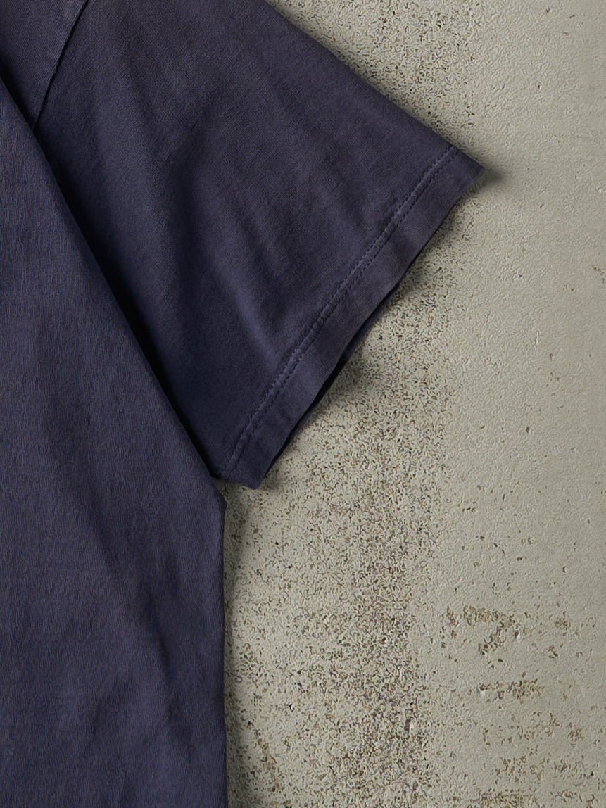 Vintage 90s Navy Blue Blank Russell Athletic Tee (M)