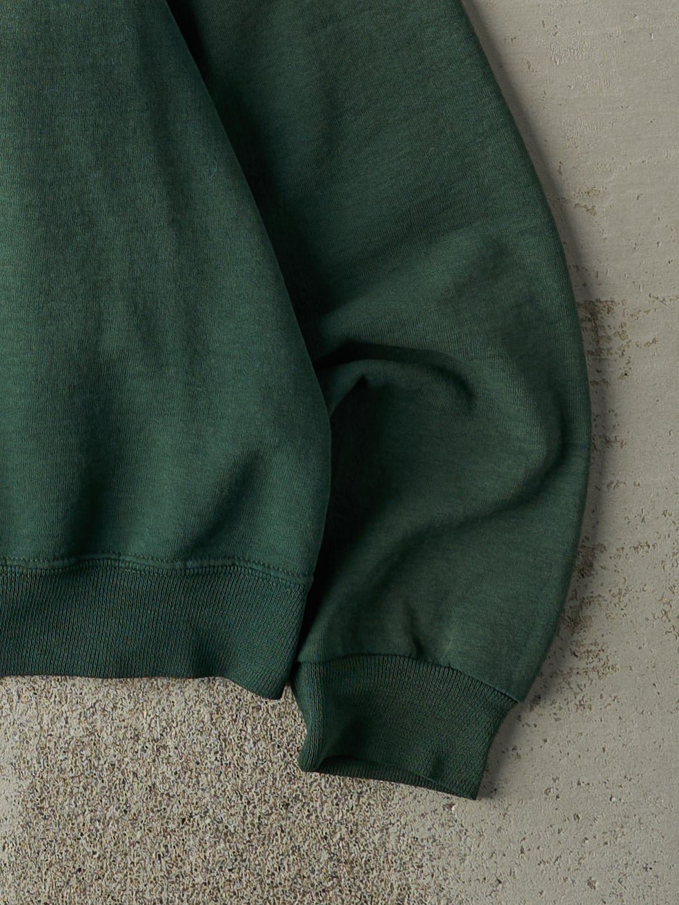 Vintage 90s Sun Faded Green Blank Crewneck (M)