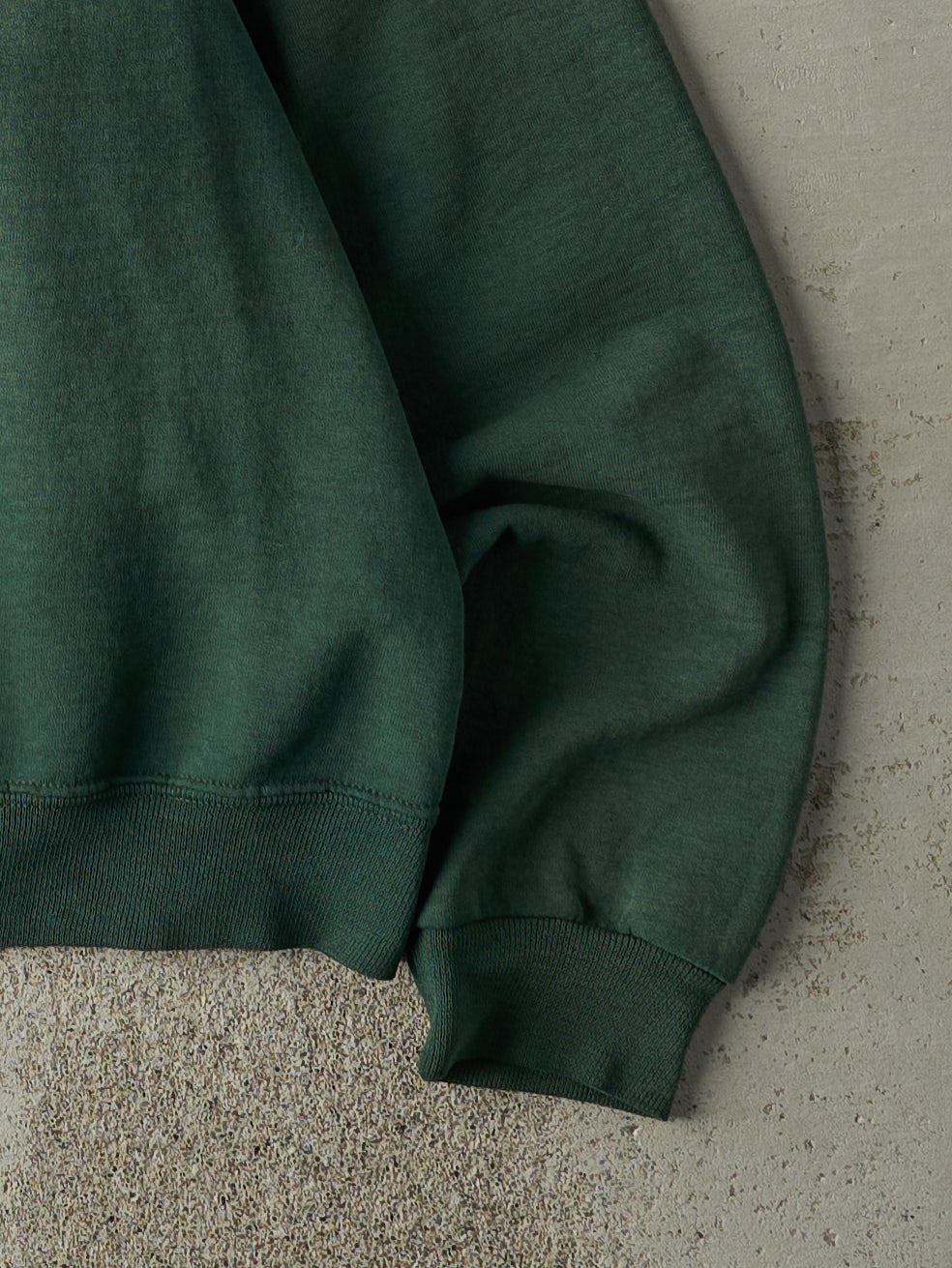 Vintage 90s Sun Faded Green Blank Crewneck (M)