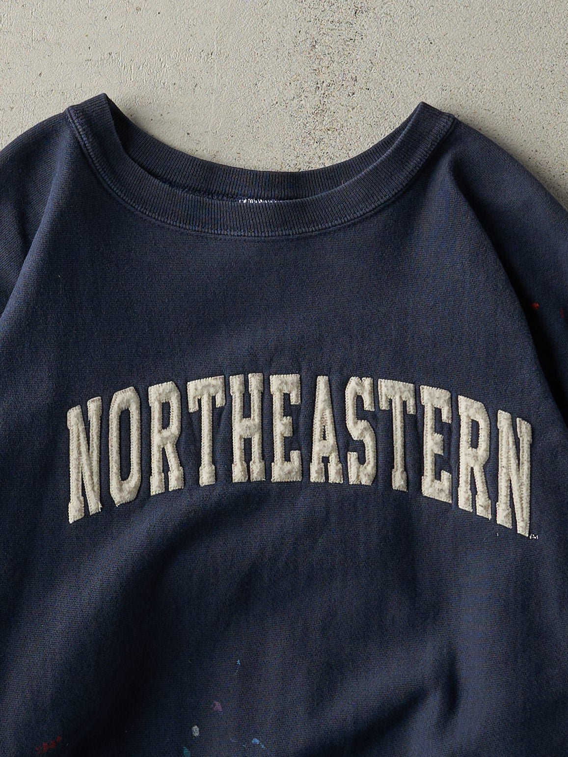 Vintage 90s Navy Northeastern University Champion Reverse Weave Crewneck (L/XL)