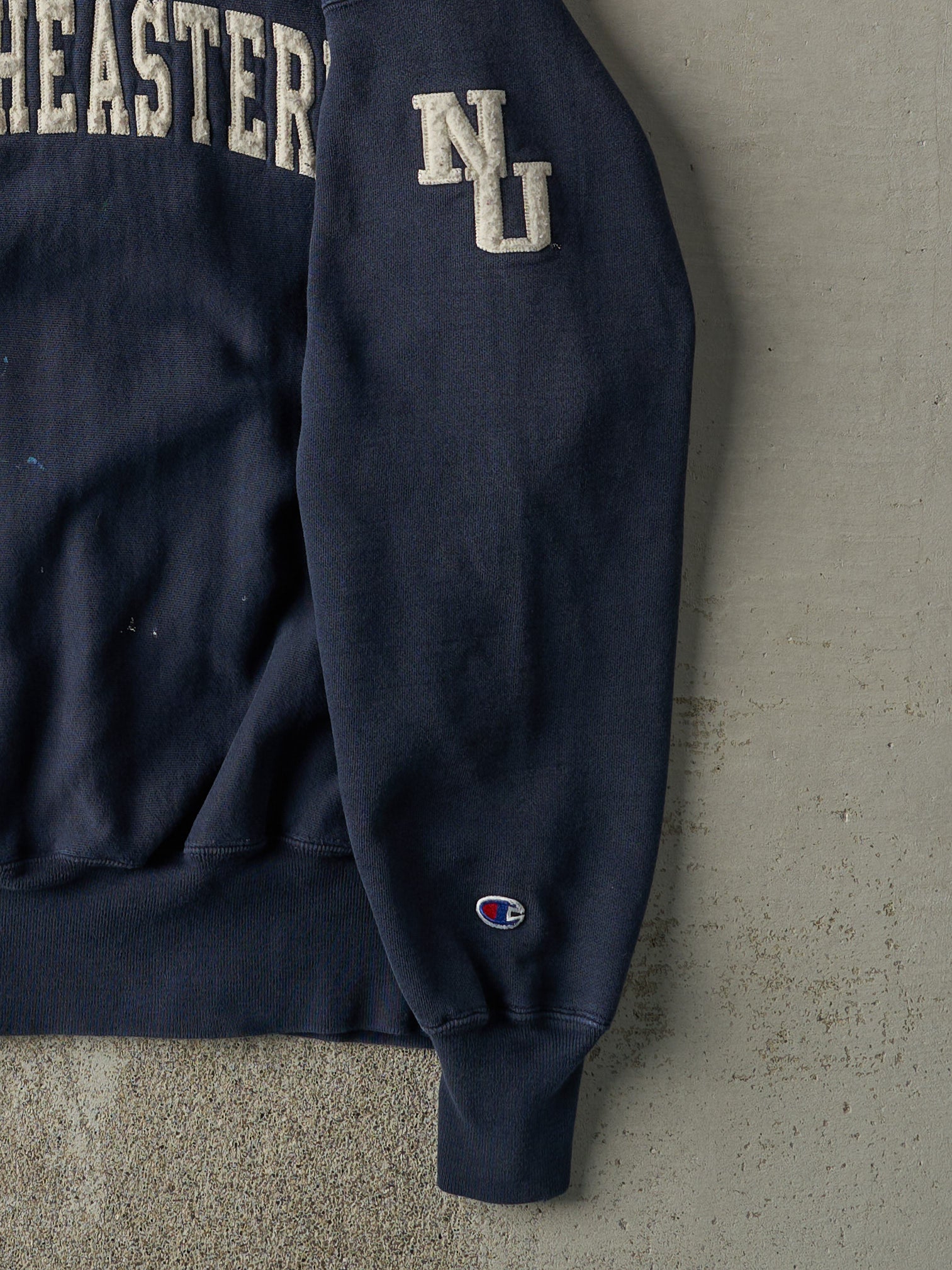 Vintage 90s Navy Northeastern University Champion Reverse Weave Crewneck (L/XL)
