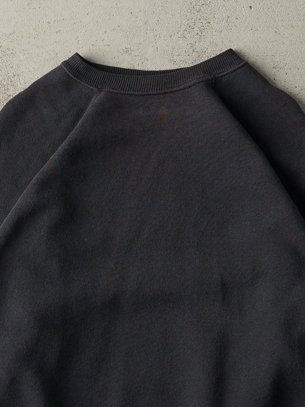 Vintage 80s Faded Black Blank Crewneck (M)