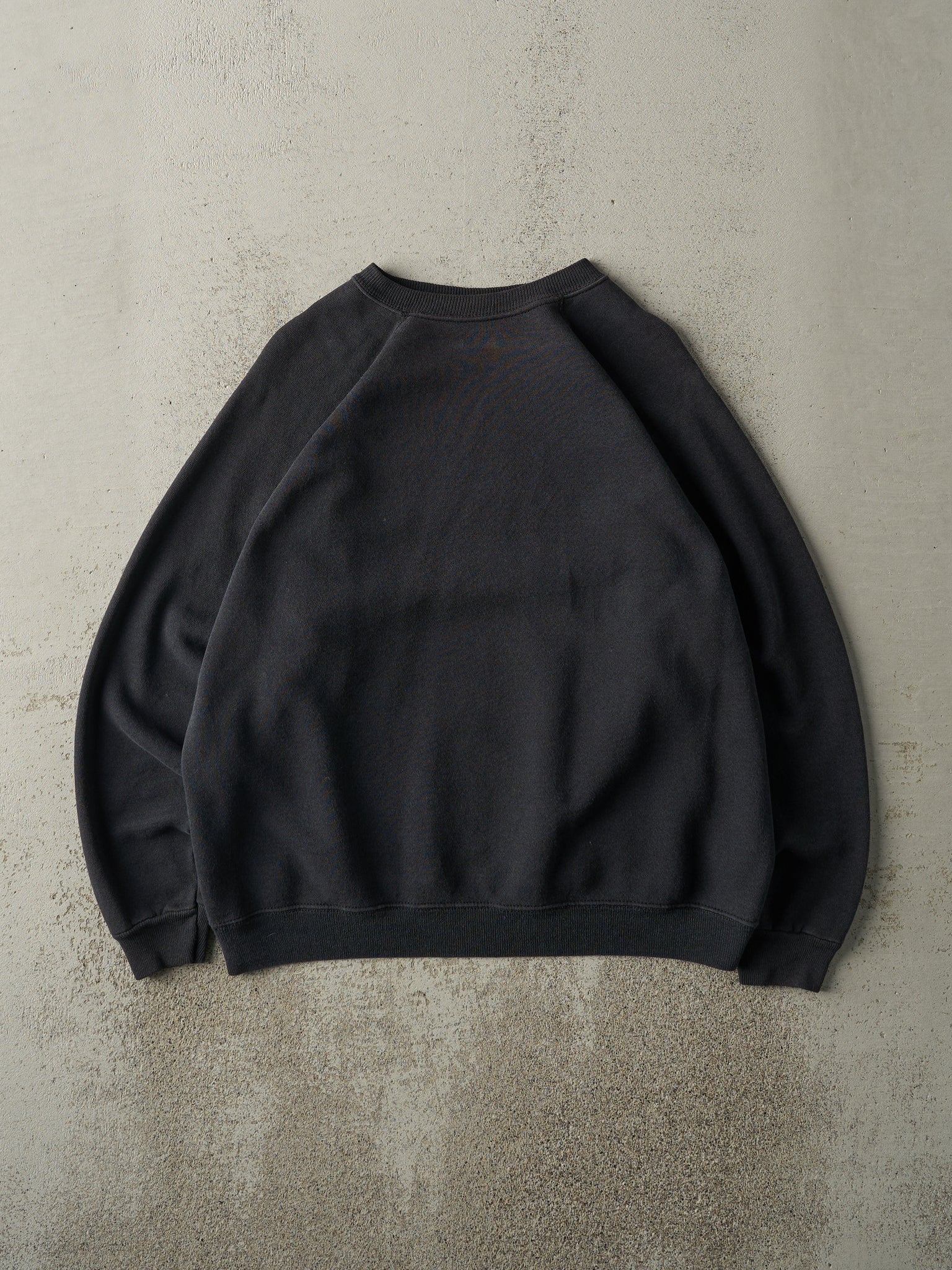 Vintage 80s Faded Black Blank Crewneck (M)