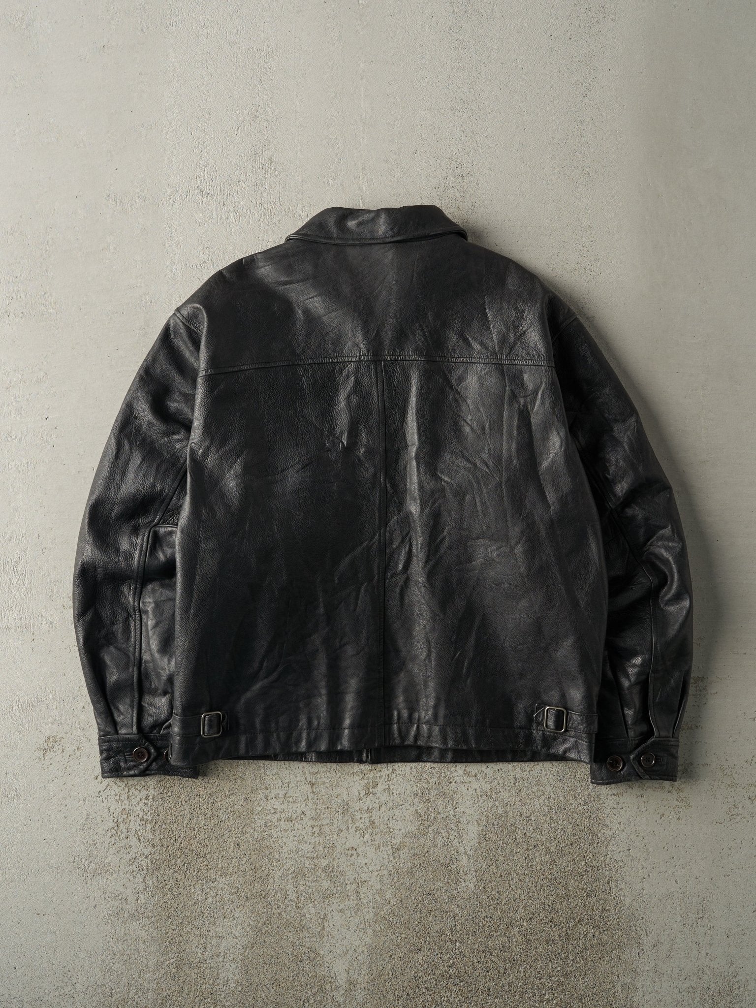 Vintage 90s Black Gap Leather Jacket (M)