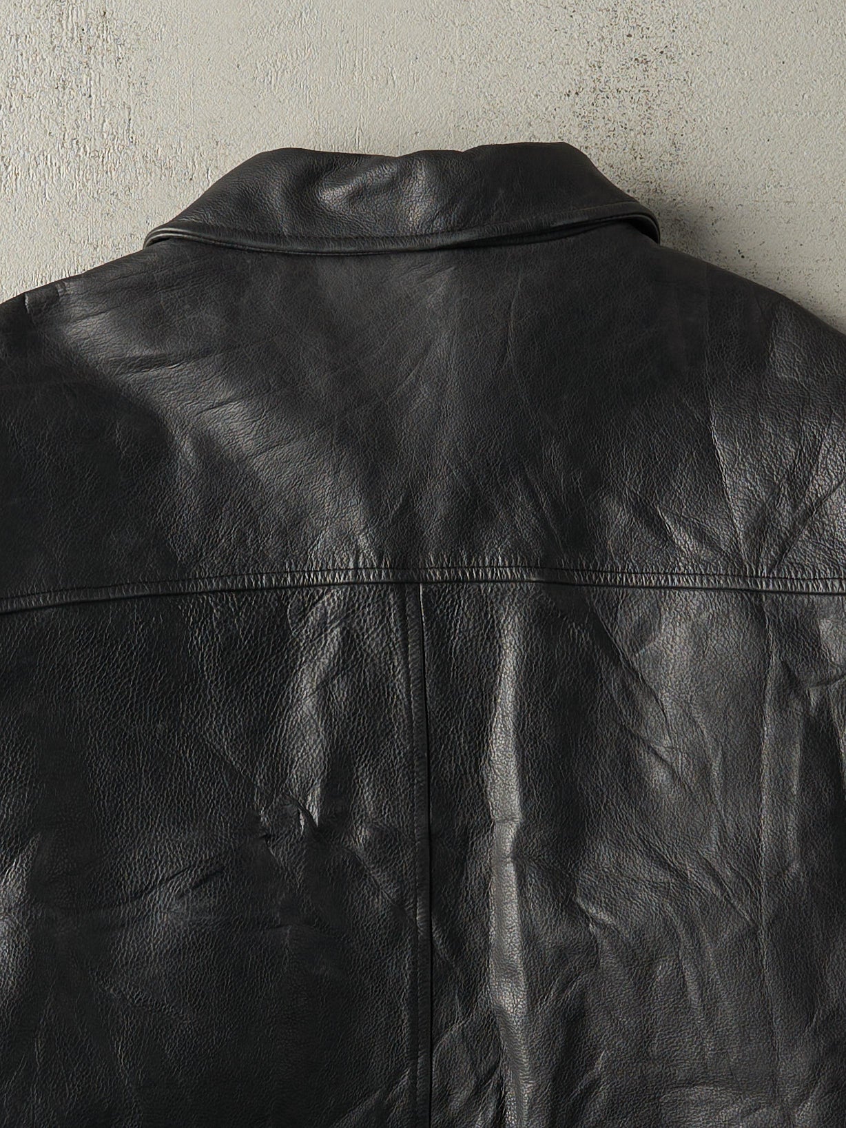 Vintage 90s Black Gap Leather Jacket (M)
