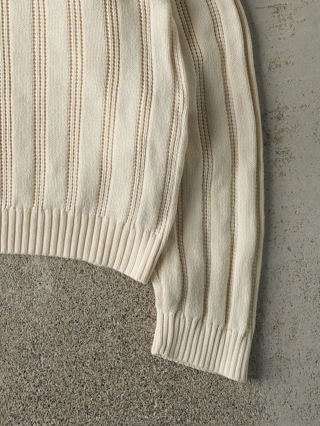 Vintage 90s Beige Embroidered Chaps Knit Pullover (XXL)