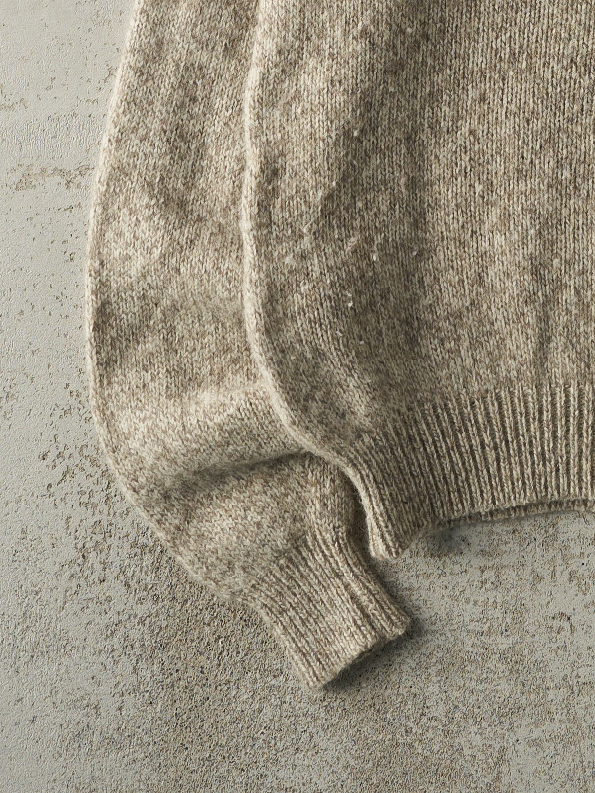 Vintage 90s Oatmeal Wool Knit Pullover (M)