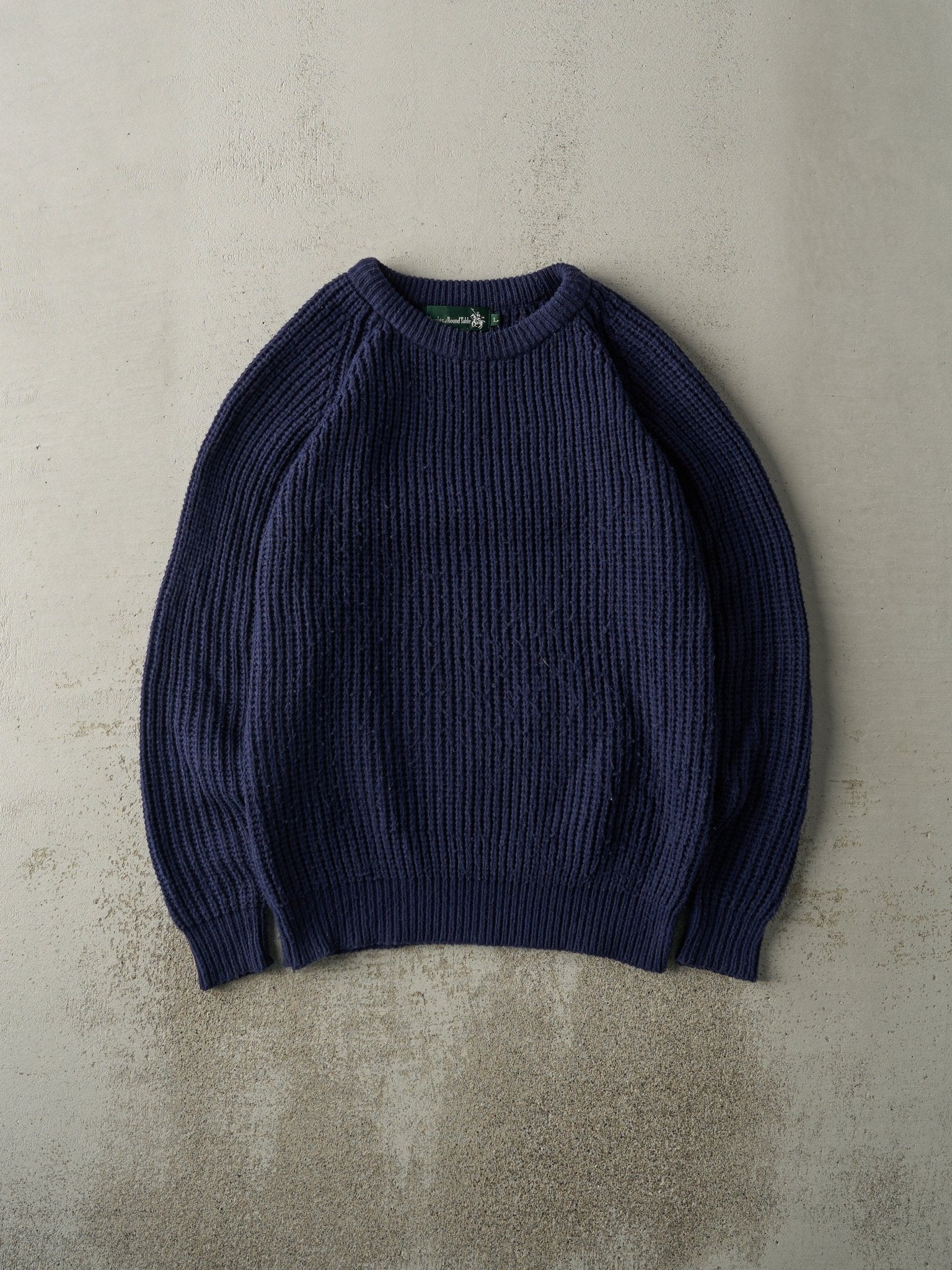 Vintage 90s Navy Blue Fishermans Knit (M)