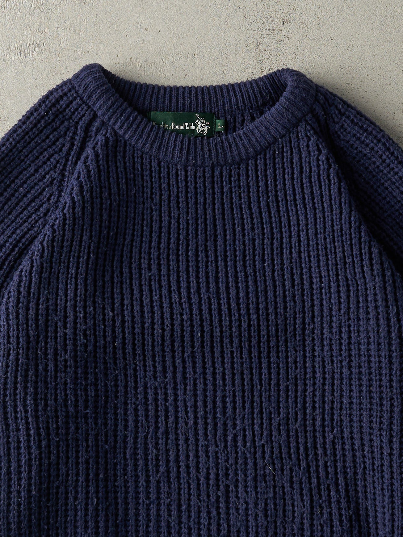 Vintage 90s Navy Blue Fishermans Knit (M)