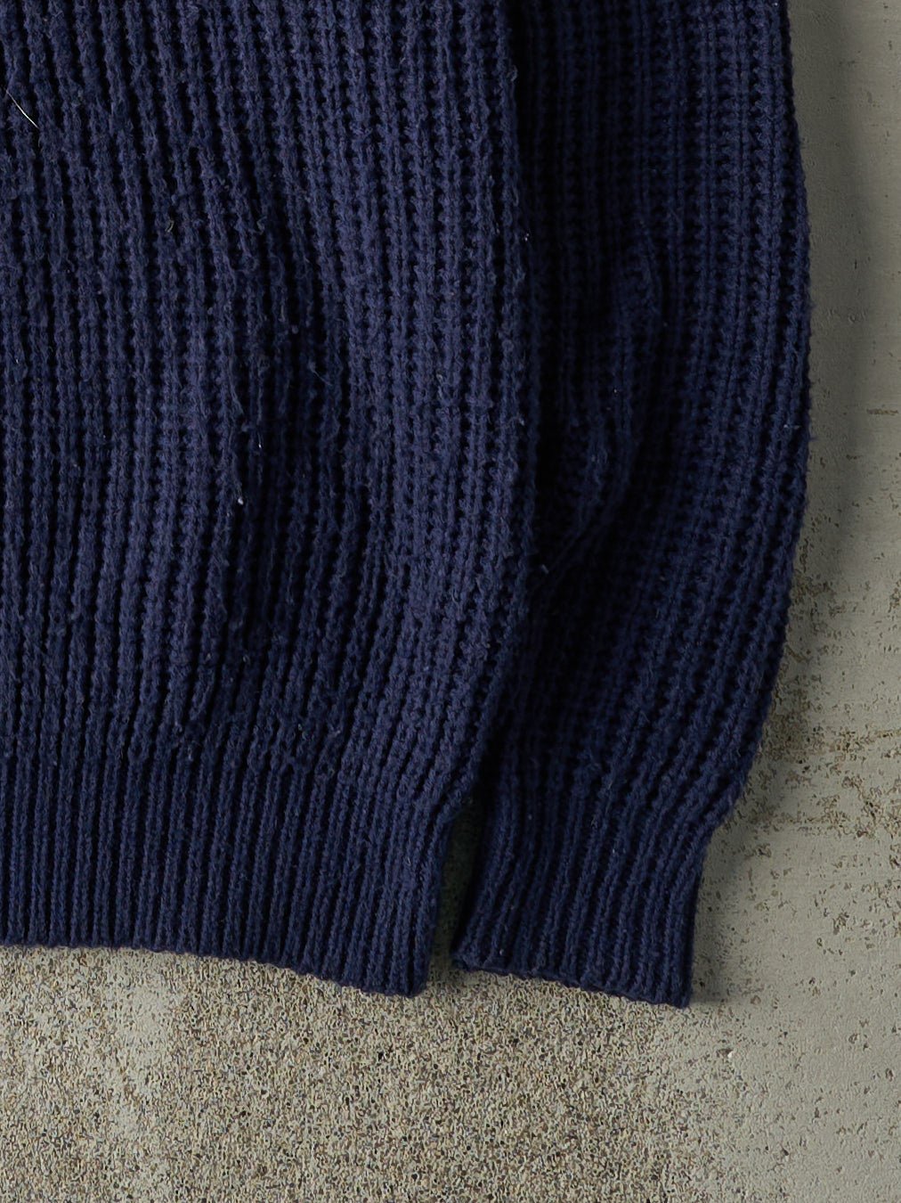Vintage 90s Navy Blue Fishermans Knit (M)