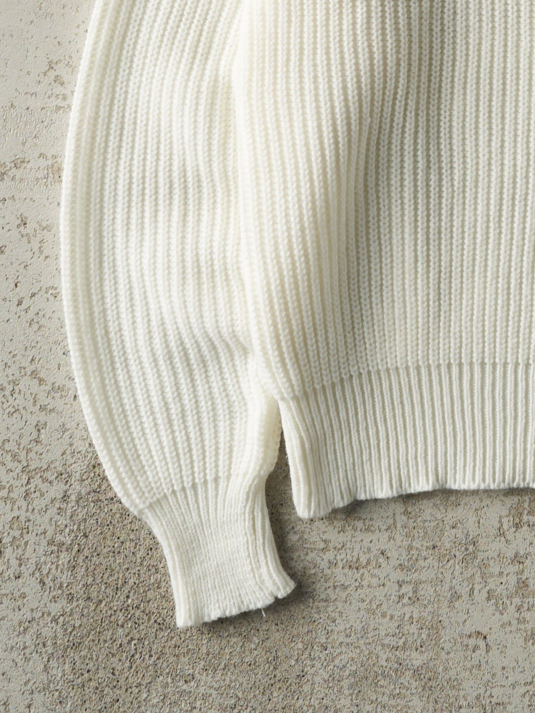 Vintage 80s White Fishermans Knit (M)
