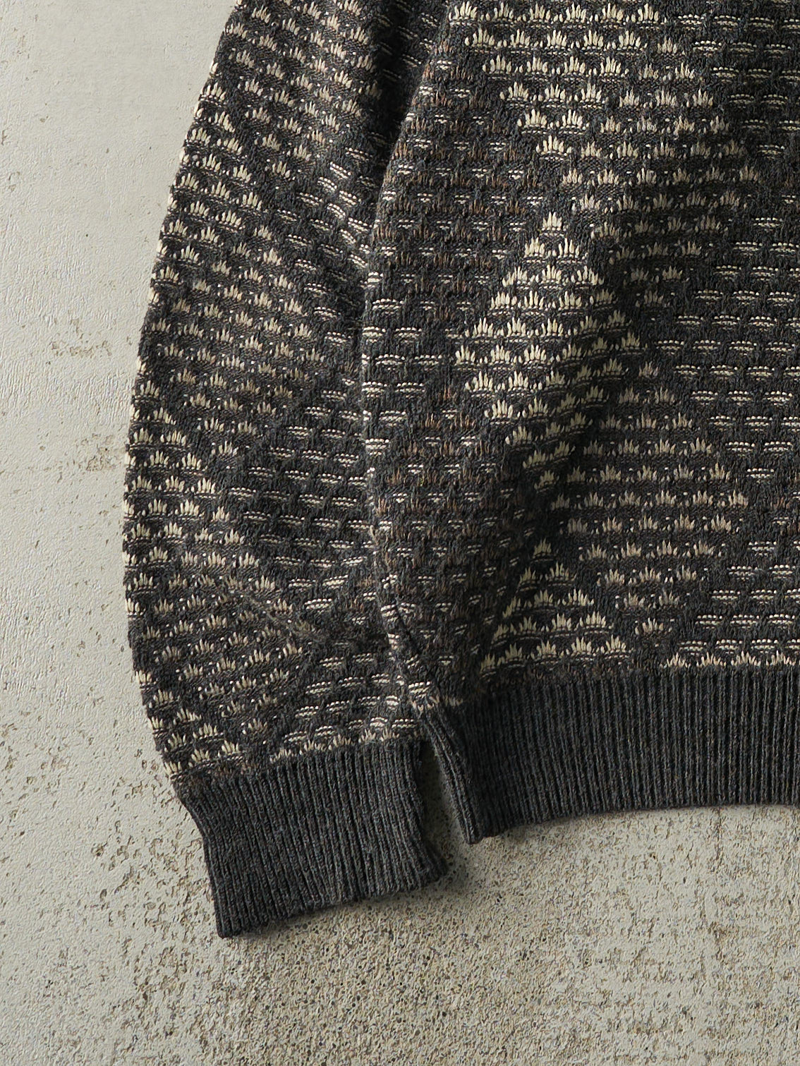 Vintage 90s Brown, Beige & Black Grandpa Knit (L)